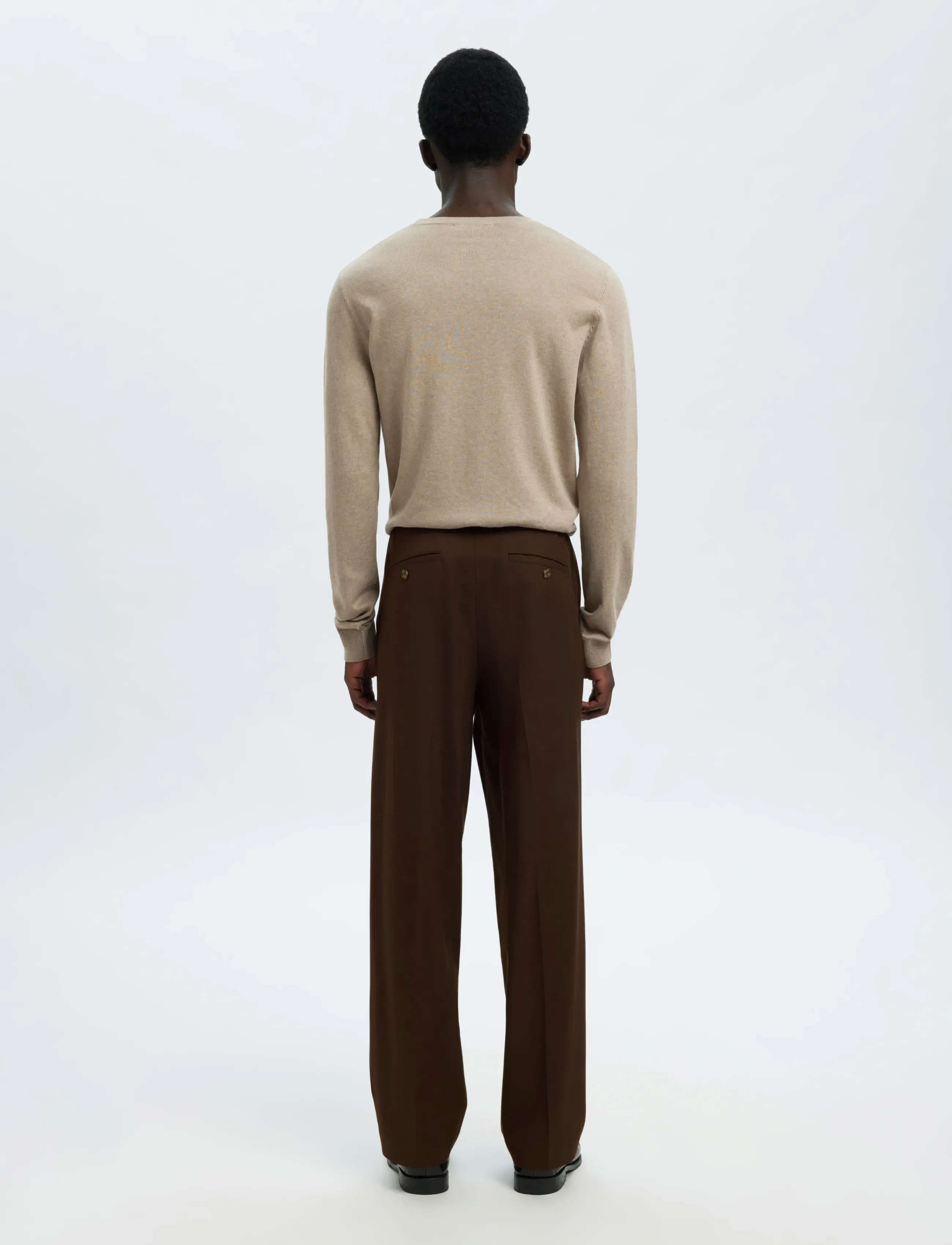Selected - SLM220-LOOSE FINN FLEX PANTS NOOS - anzugshosen - demitasse - 2