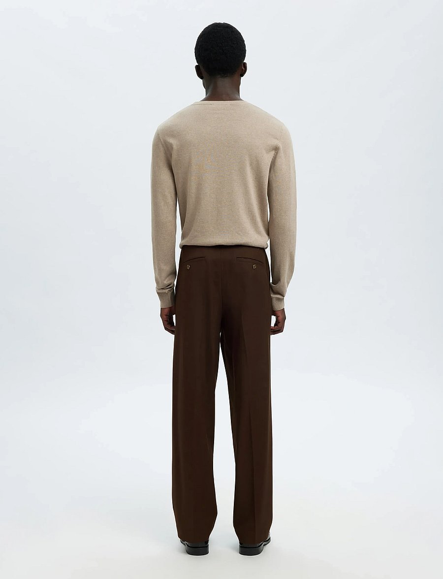 Selected - SLM220-LOOSE FINN FLEX PANTS NOOS - anzugshosen - demitasse - 2