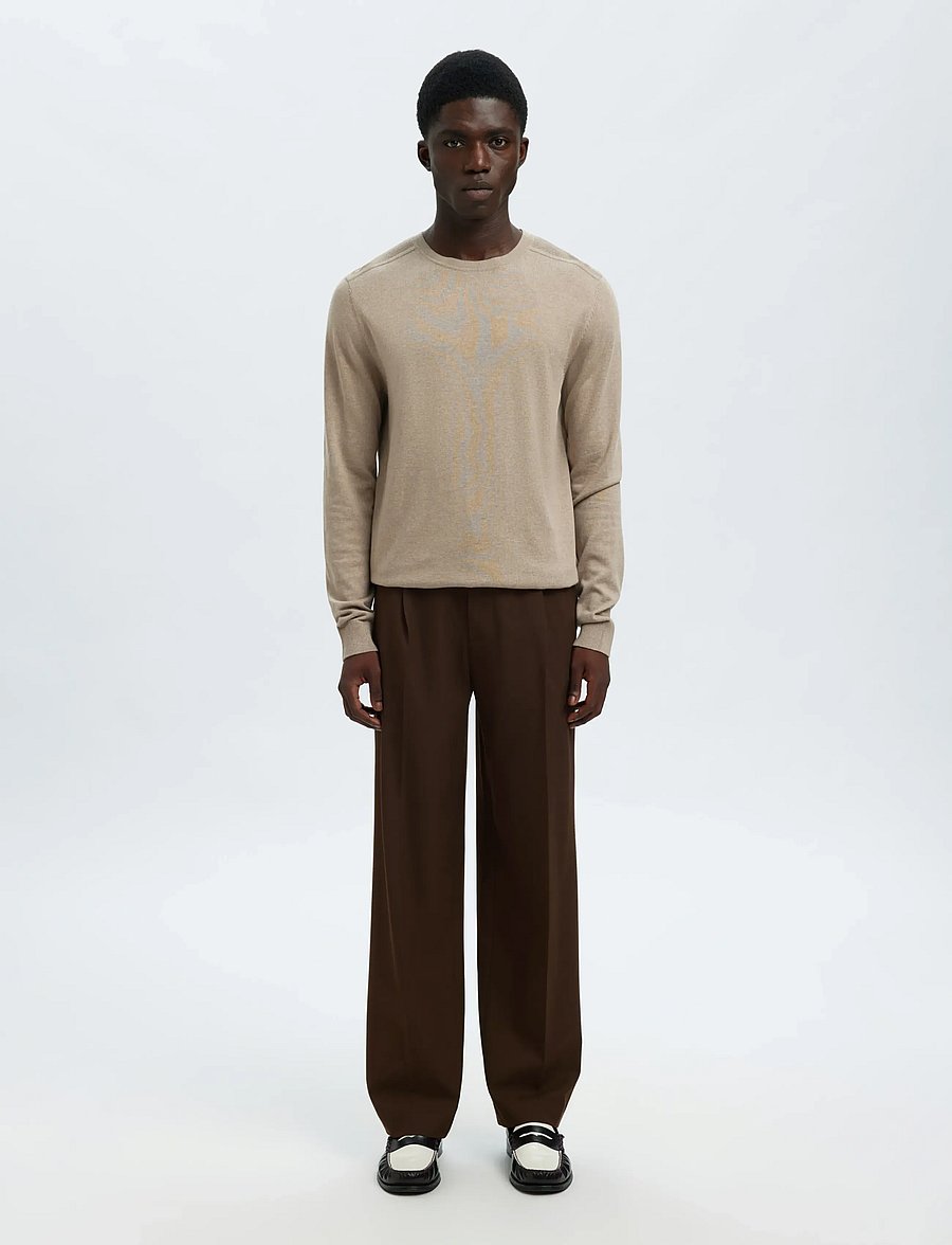 Selected - SLM220-LOOSE FINN FLEX PANTS NOOS - anzugshosen - demitasse - 3