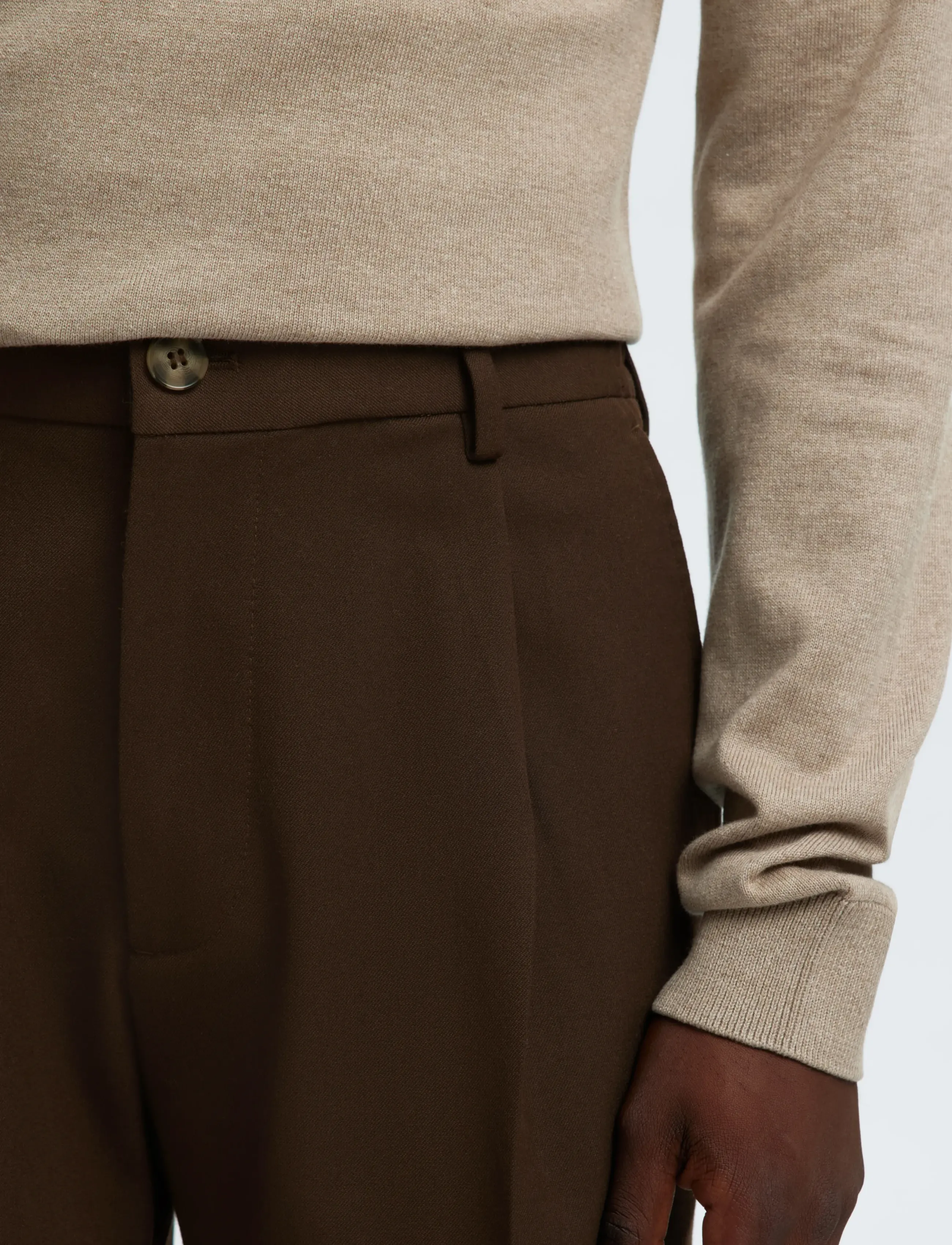 Selected - SLM220-LOOSE FINN FLEX PANTS NOOS - anzugshosen - demitasse - 4