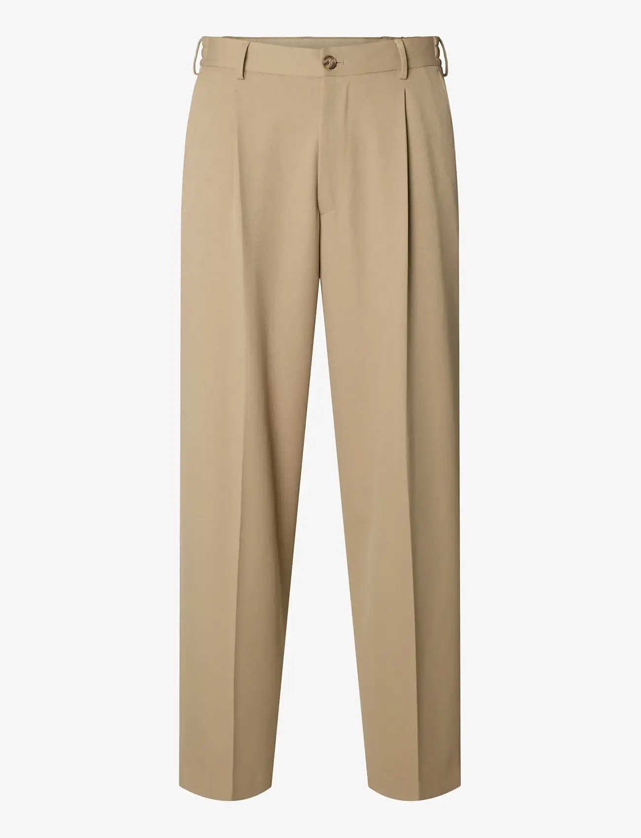 Selected - SLH220-LOOSE FINN FLEX PANTS NOOS - Ülikonnapüksid - greige - 1