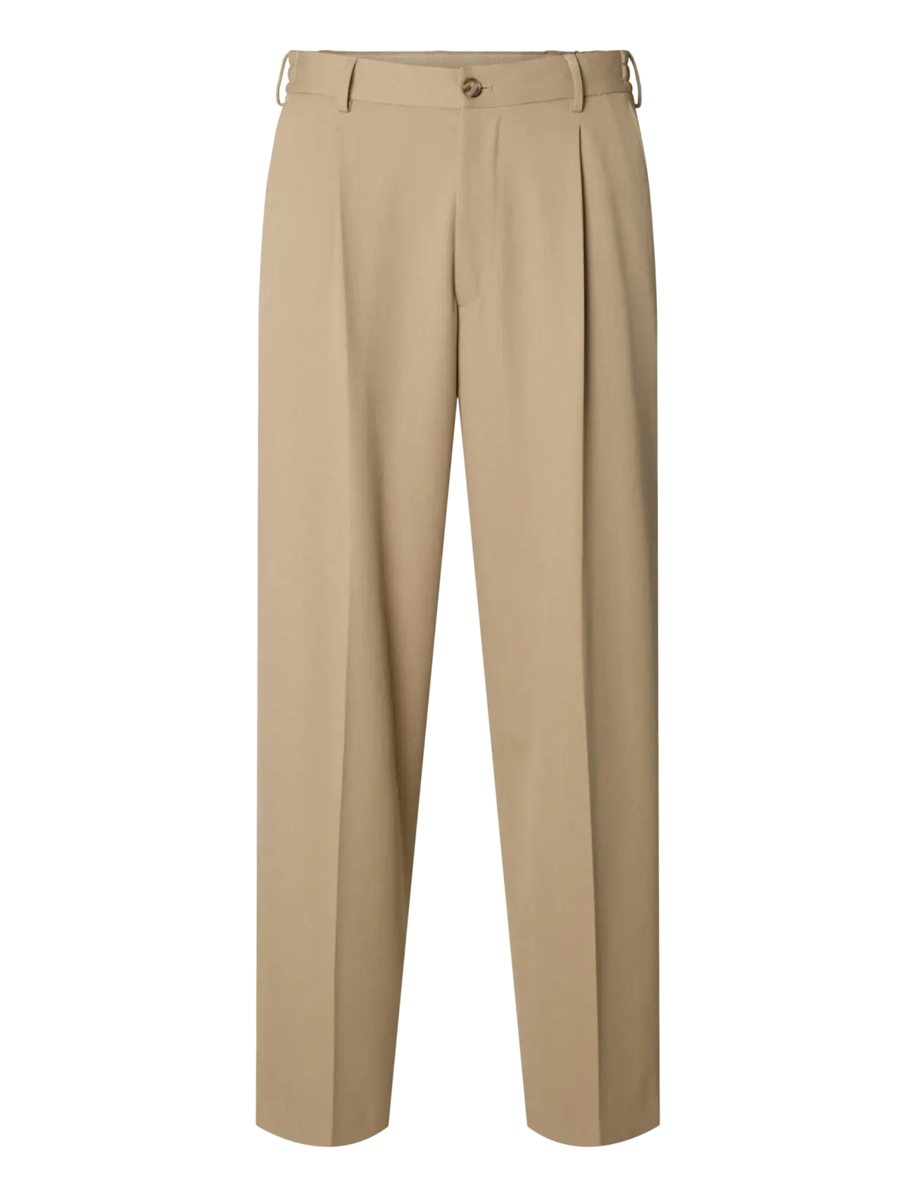 Selected SLH220-LOOSE FINN FLEX PANTS NOOS - Riided - GREIGE / beige