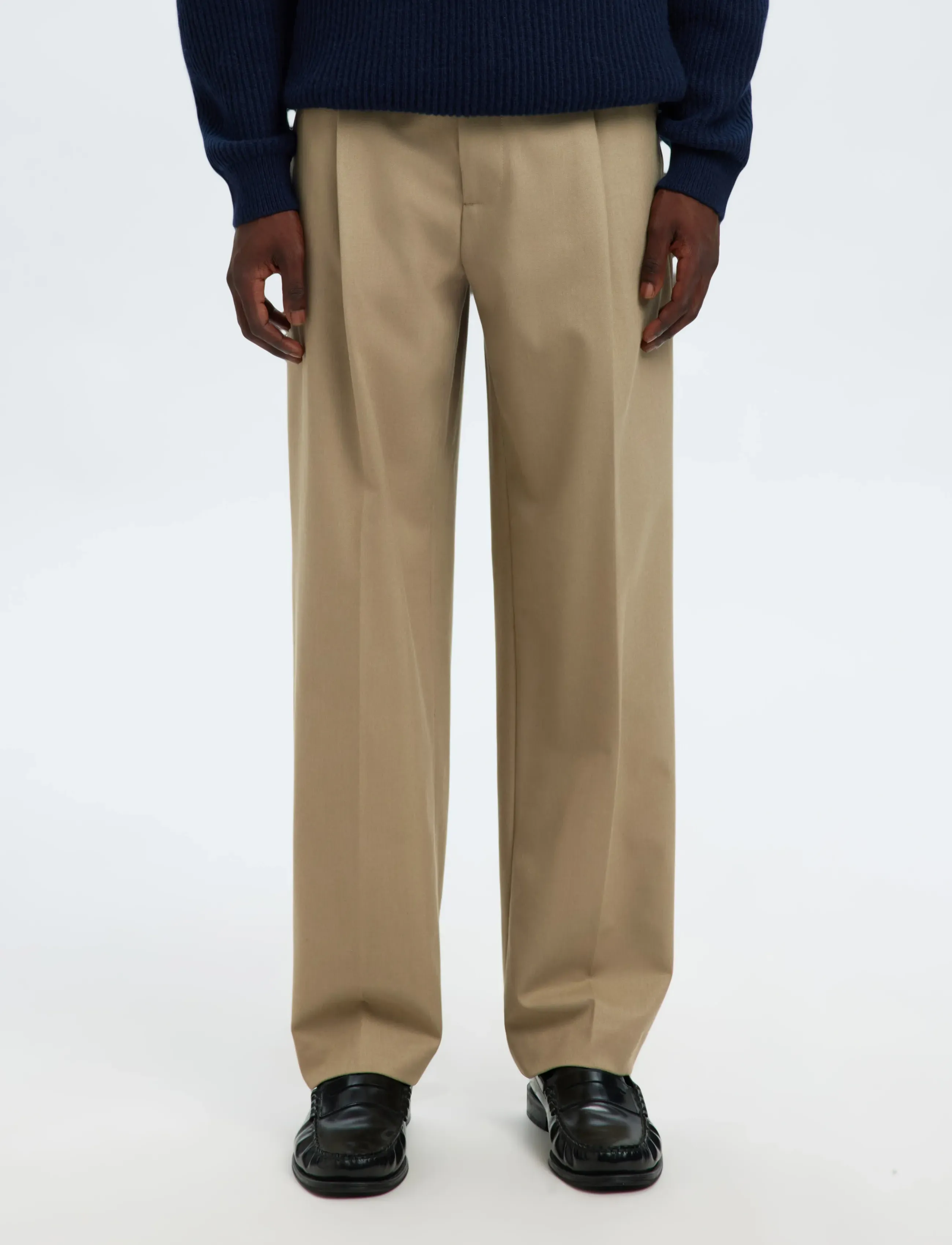 Selected SLH220-LOOSE FINN FLEX PANTS NOOS - Hosen - GREIGE / beige