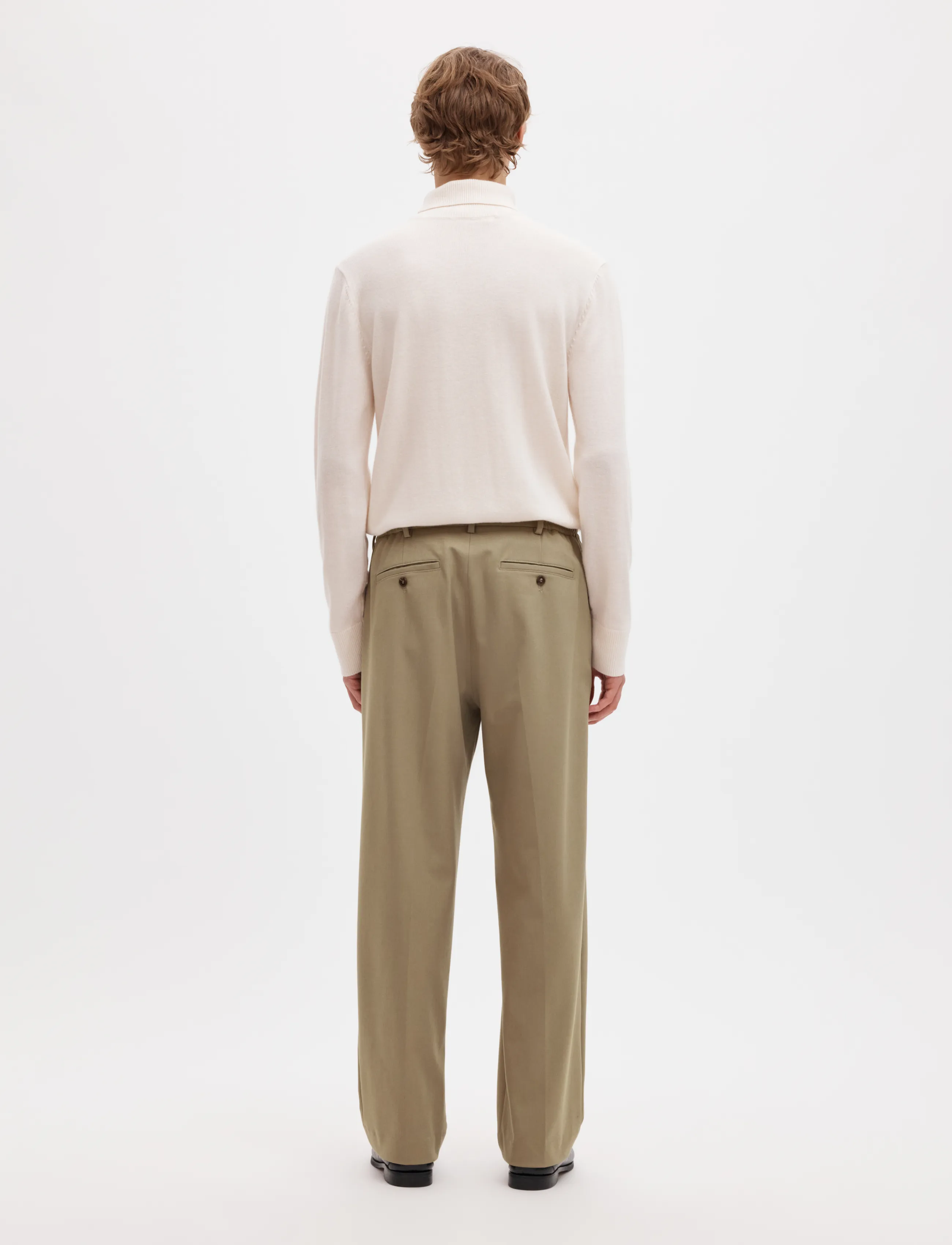 Selected - SLM220-LOOSE FINN FLEX PANTS NOOS - kostymbyxor - greige - 2