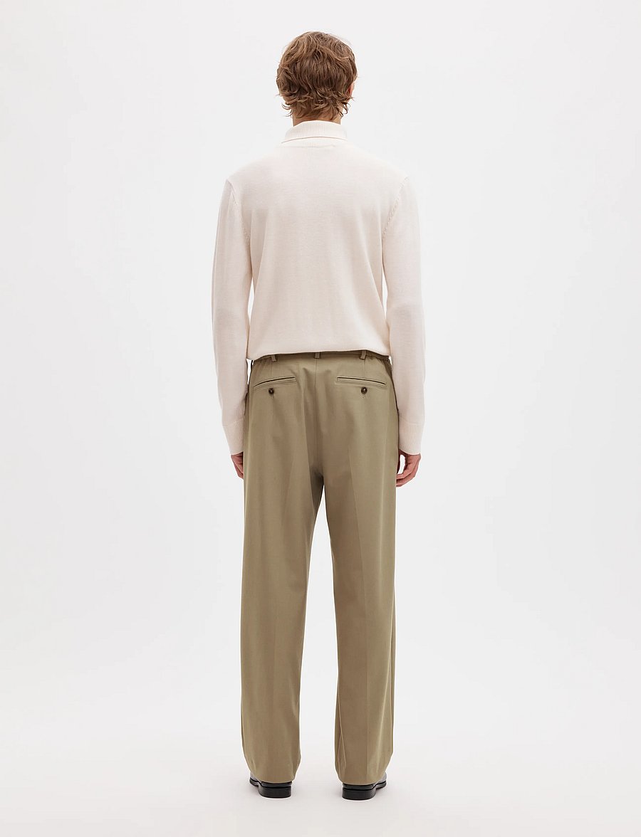 Selected - SLM220-LOOSE FINN FLEX PANTS NOOS - anzugshosen - greige - 2