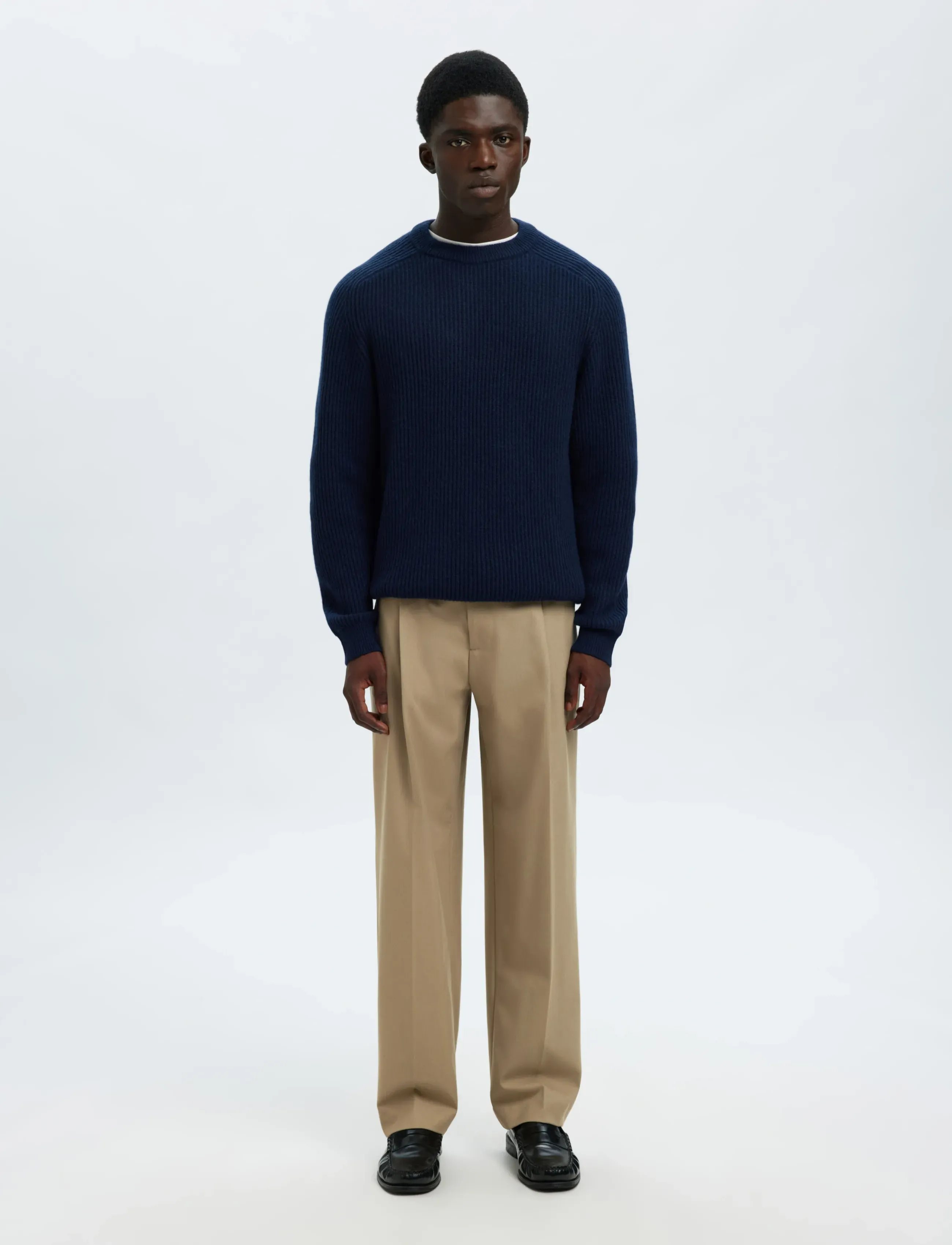 Selected - SLM220-LOOSE FINN FLEX PANTS NOOS - pantalons habillés - greige - 3