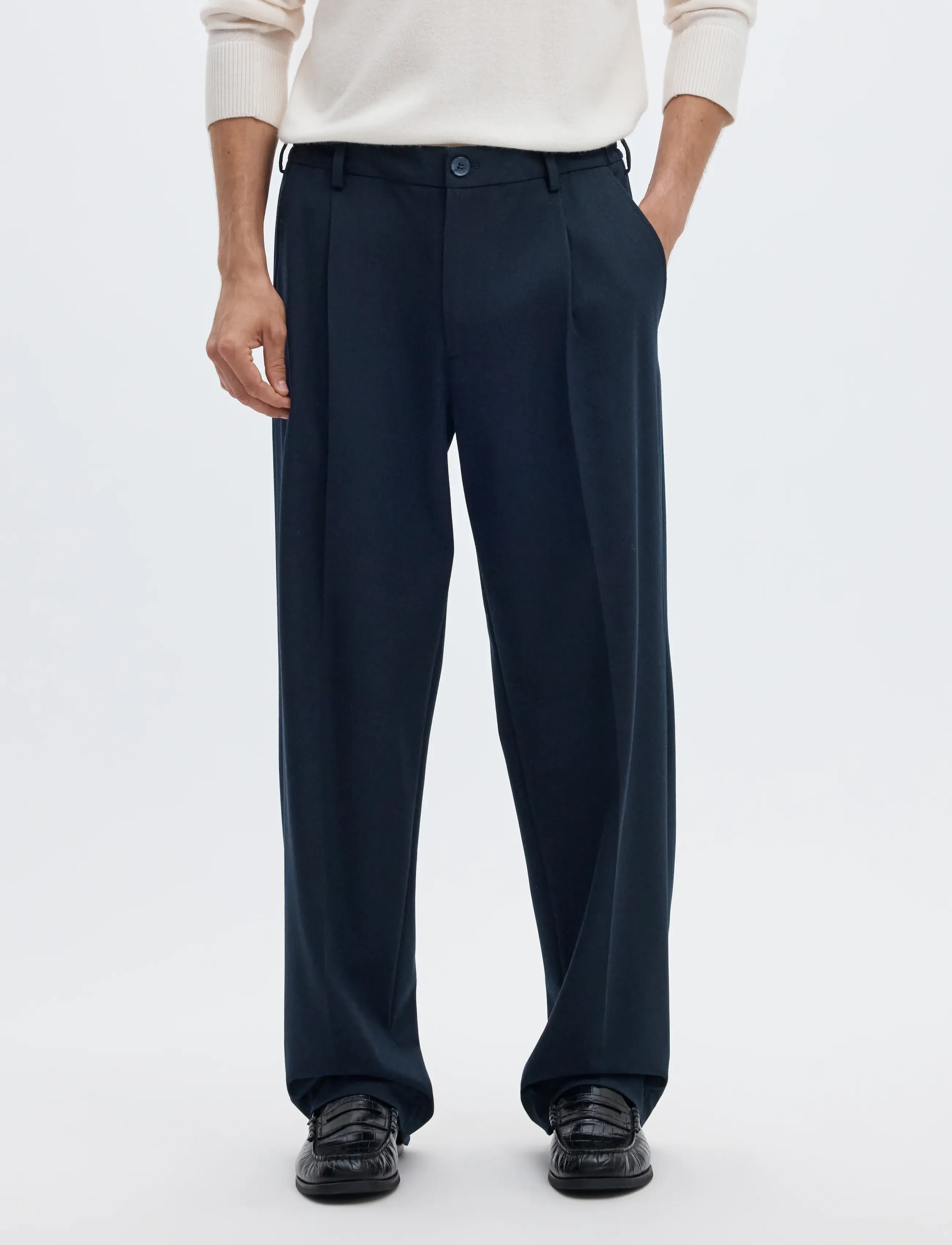 Selected SLM220-LOOSE FINN FLEX PANTS NOOS - Kleidung - NAVY BLAZER / navy