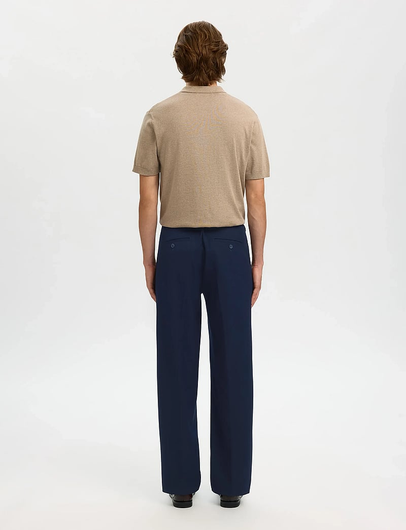 Selected - SLH220-LOOSE FINN FLEX PANTS NOOS - anzugshosen - navy blazer - 2