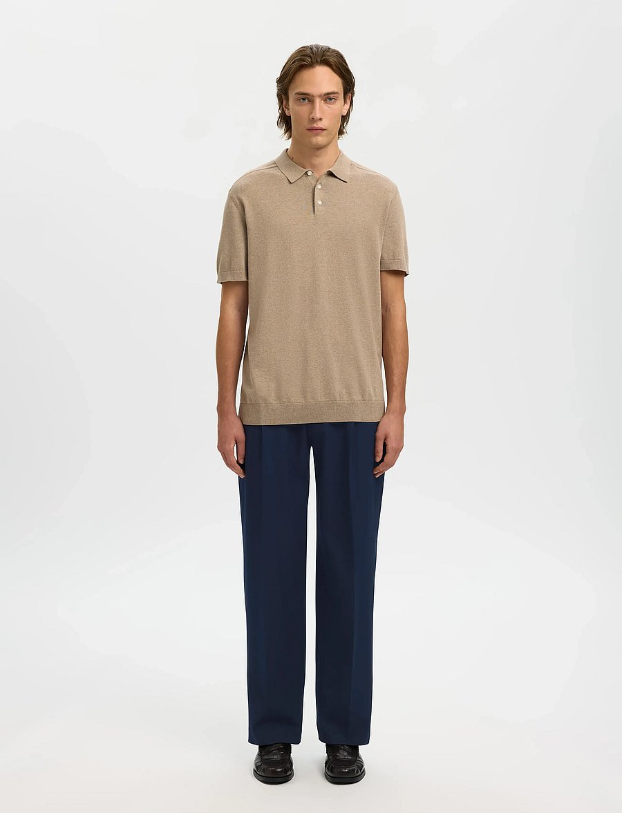 Selected - SLM220-LOOSE FINN FLEX PANTS NOOS - anzugshosen - navy blazer - 3