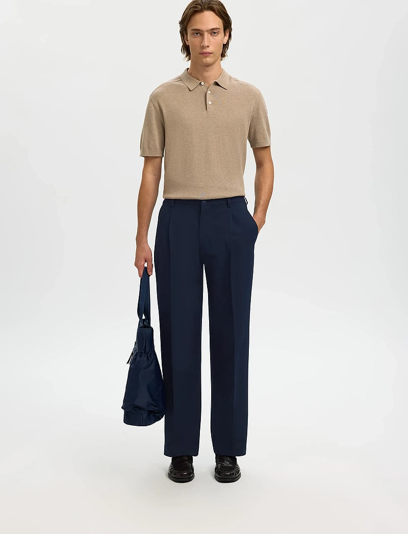 Selected - SLH220-LOOSE FINN FLEX PANTS NOOS - anzugshosen - navy blazer - 5