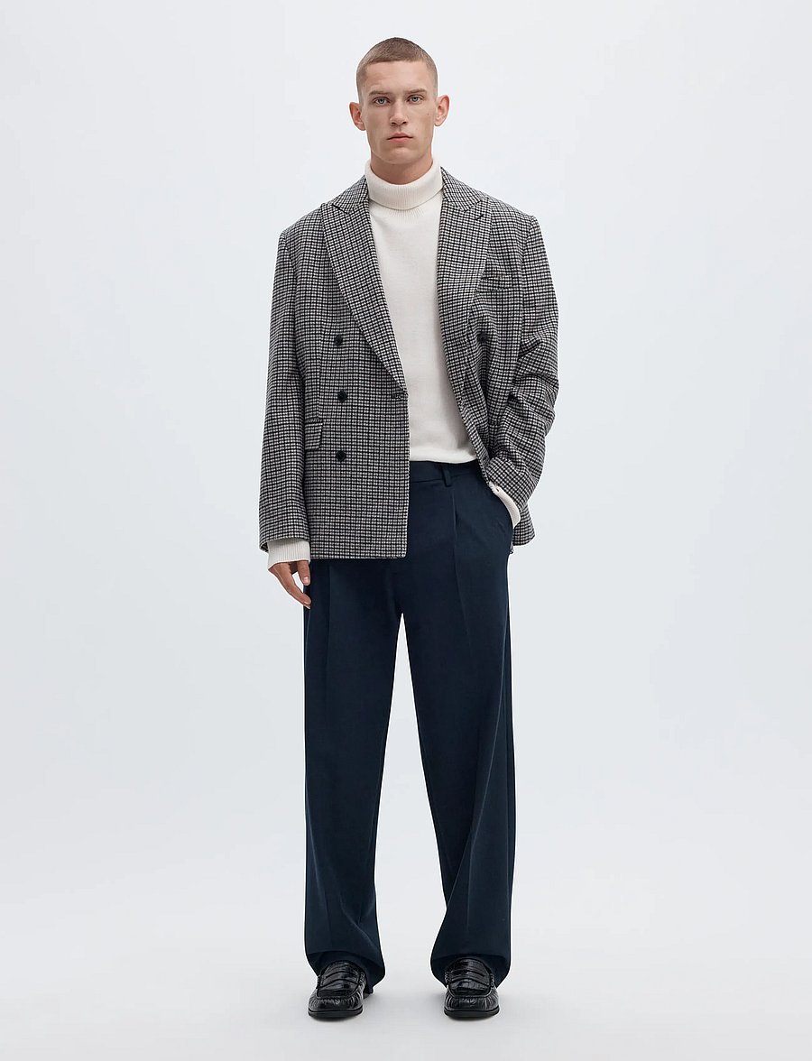 Selected - SLH220-LOOSE FINN FLEX PANTS NOOS - anzugshosen - navy blazer - 5