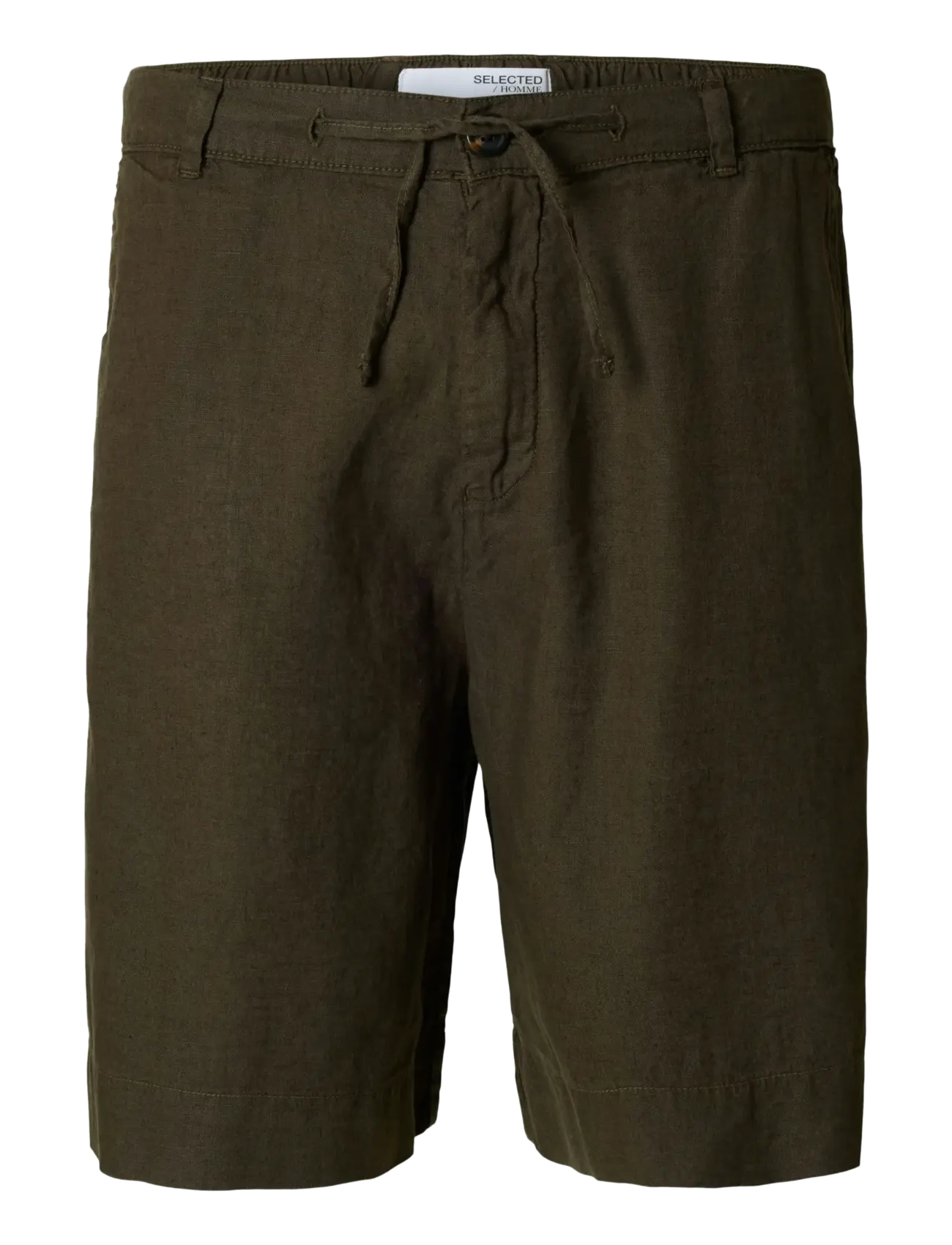 Selected SLHLOOSE-MAGNUS SUN STRING SHORTS - Hørshorts - FOREST NIGHT / khaki/green
