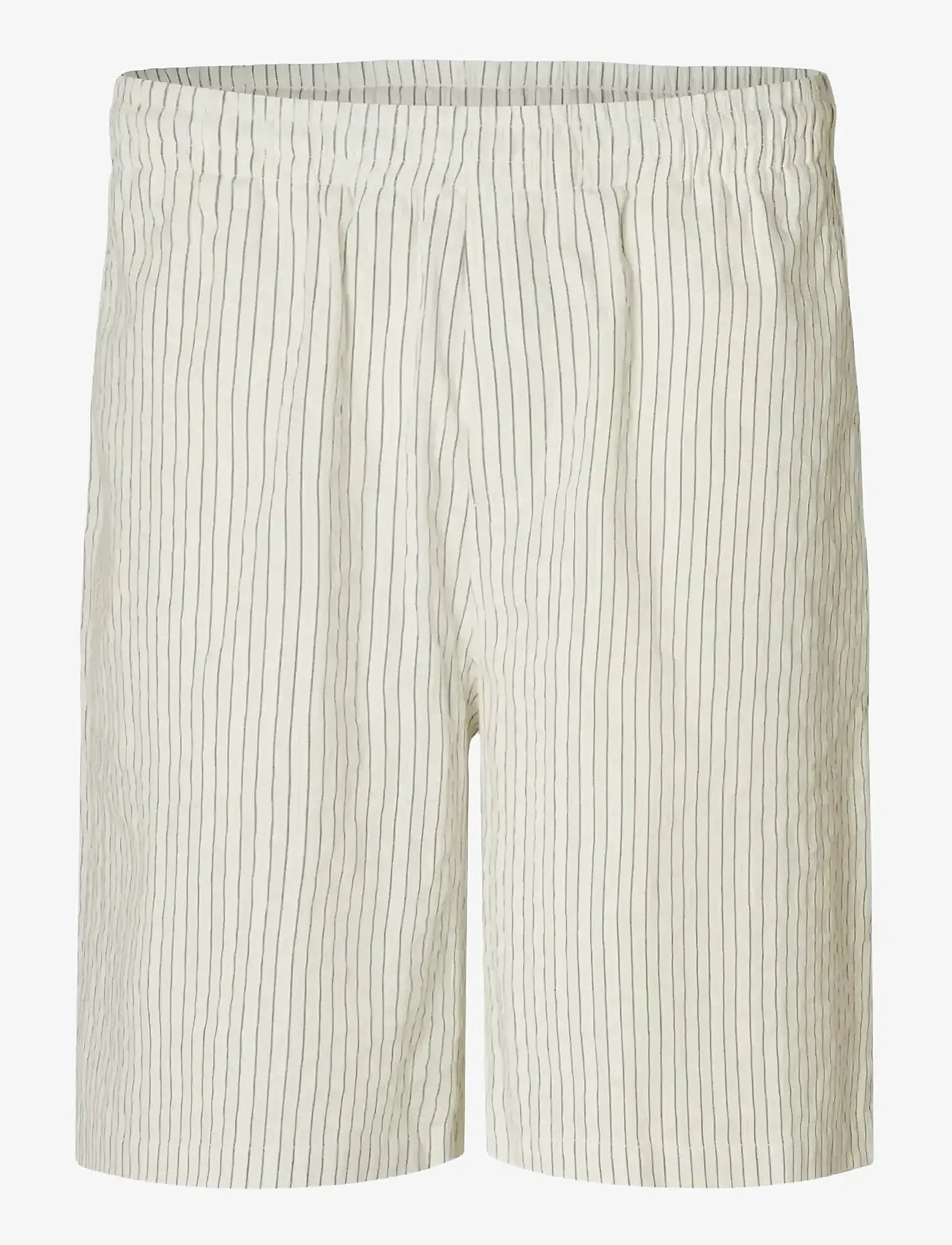 Selected - SLHLOOSE-ACE SEERSUCKER STRING SHORTS - casual shorts - egret - 1