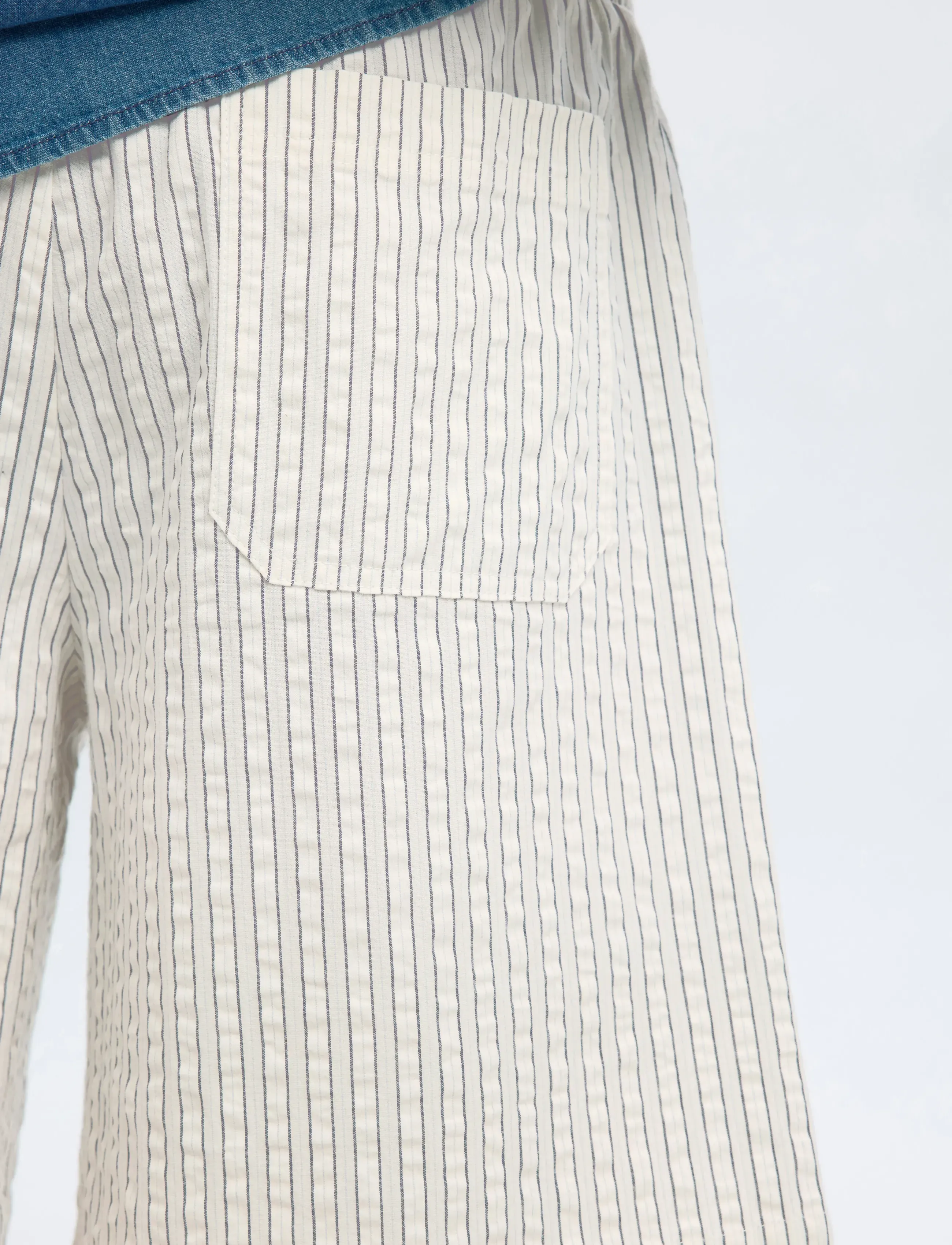 Selected - SLHLOOSE-ACE SEERSUCKER STRING SHORTS - casual shorts - egret - 4