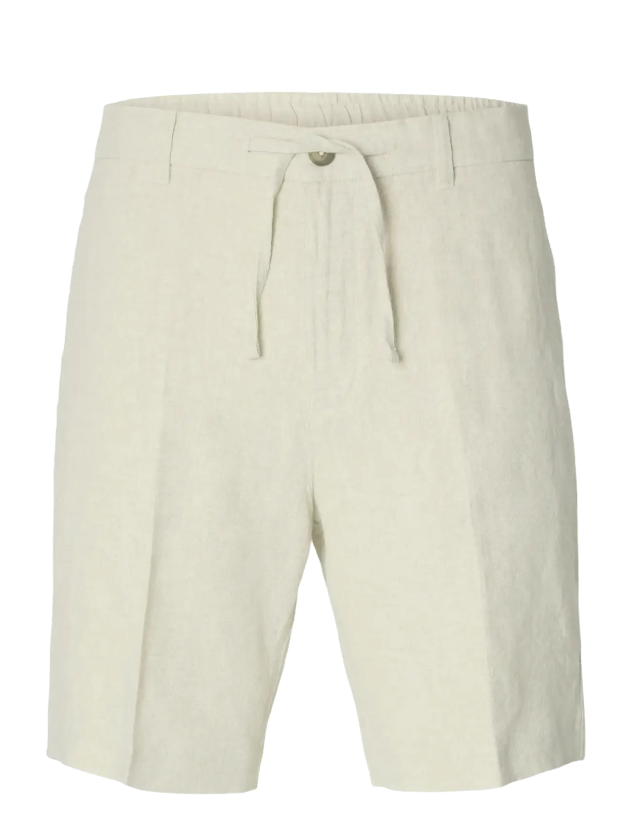 Selected SLMREGULAR-LEROY LINEN BLD SHORTS NOOS - Shorts - PURE CASHMERE / cream