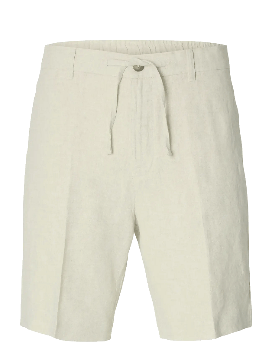 Selected - SLMREGULAR-LEROY LINEN BLD SHORTS NOOS - leinen-shorts - pure cashmere - 1