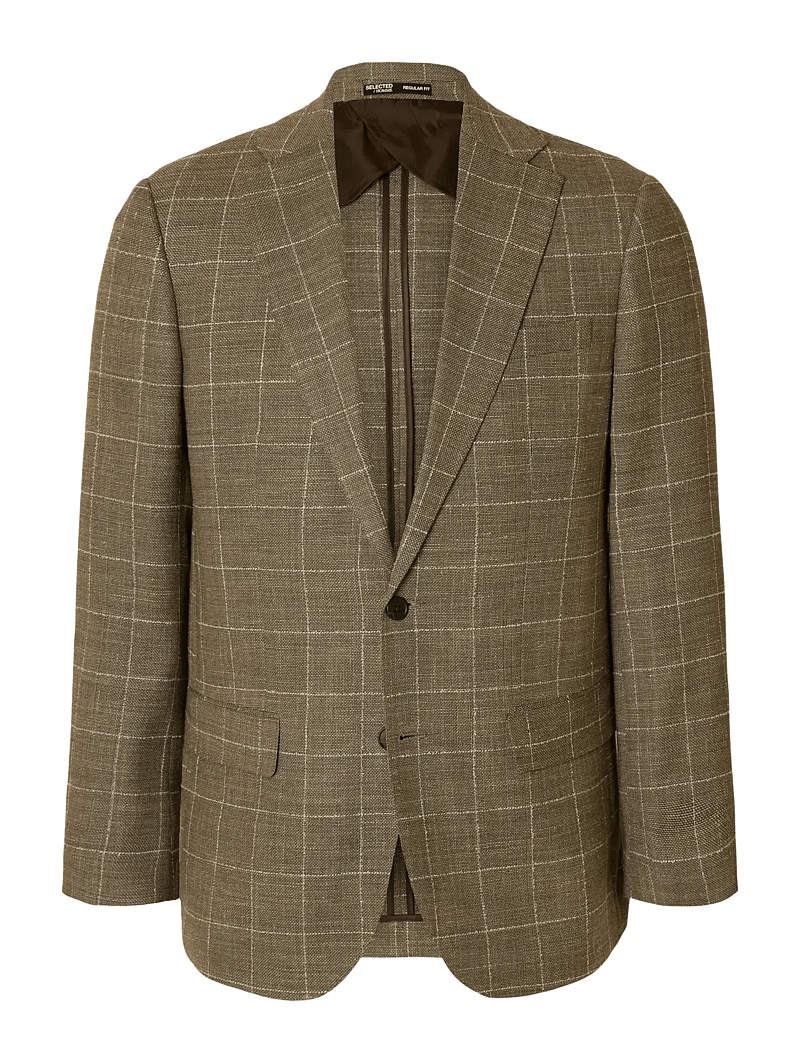 Selected - SLHRELAXED-OASIS SUN CHK BLZ - enkelknäppta kavajer - slate black - 1