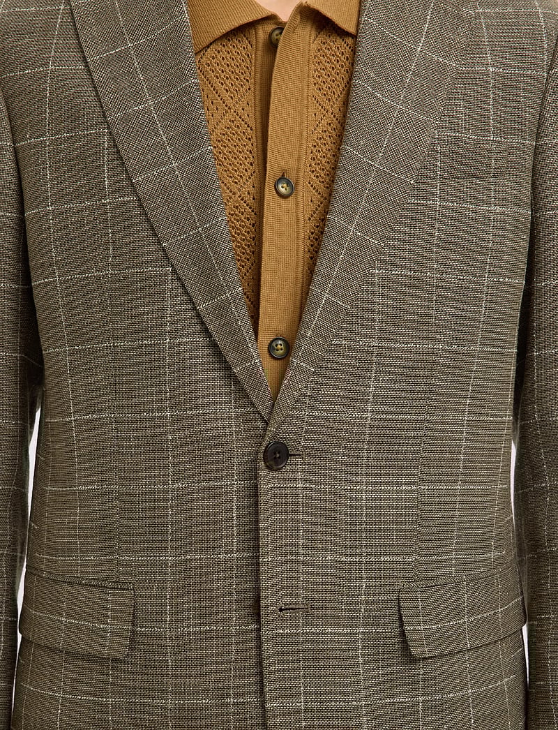 Selected - SLHRELAXED-OASIS SUN CHK BLZ - enkelknäppta kavajer - slate black - 3