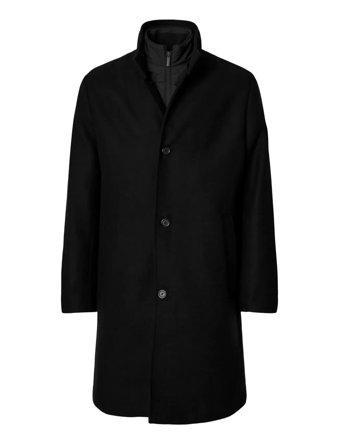 Selected SLMRAINAR WOOL BLEND COAT NOOS - Selected - BLACK / black
