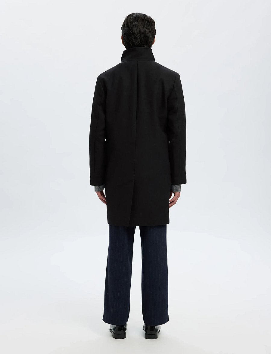 Selected - SLMRAINAR WOOL BLEND COAT NOOS - wollmäntel - black - 3