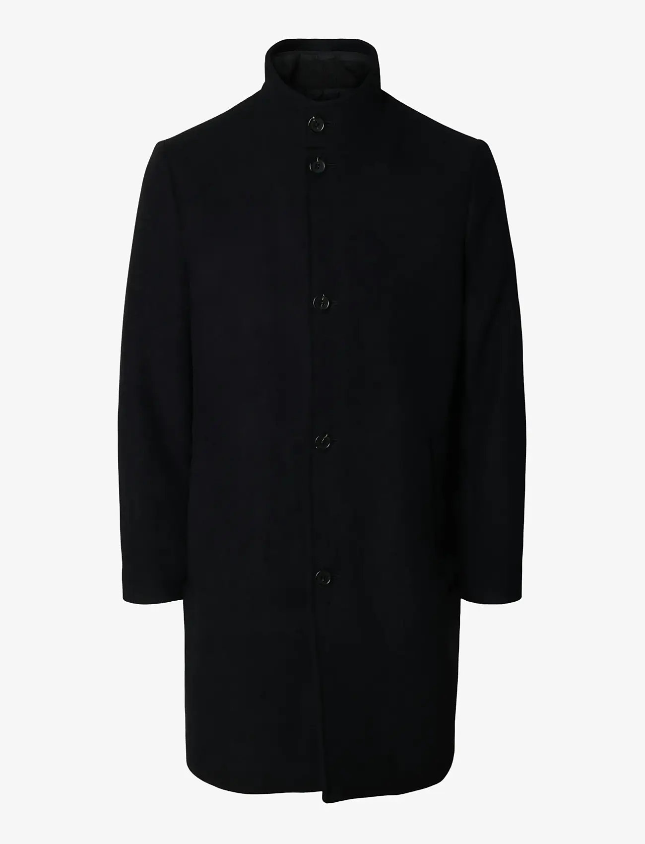 Selected - SLMRAINAR WOOL BLEND COAT NOOS - vinterjakker - black - 2