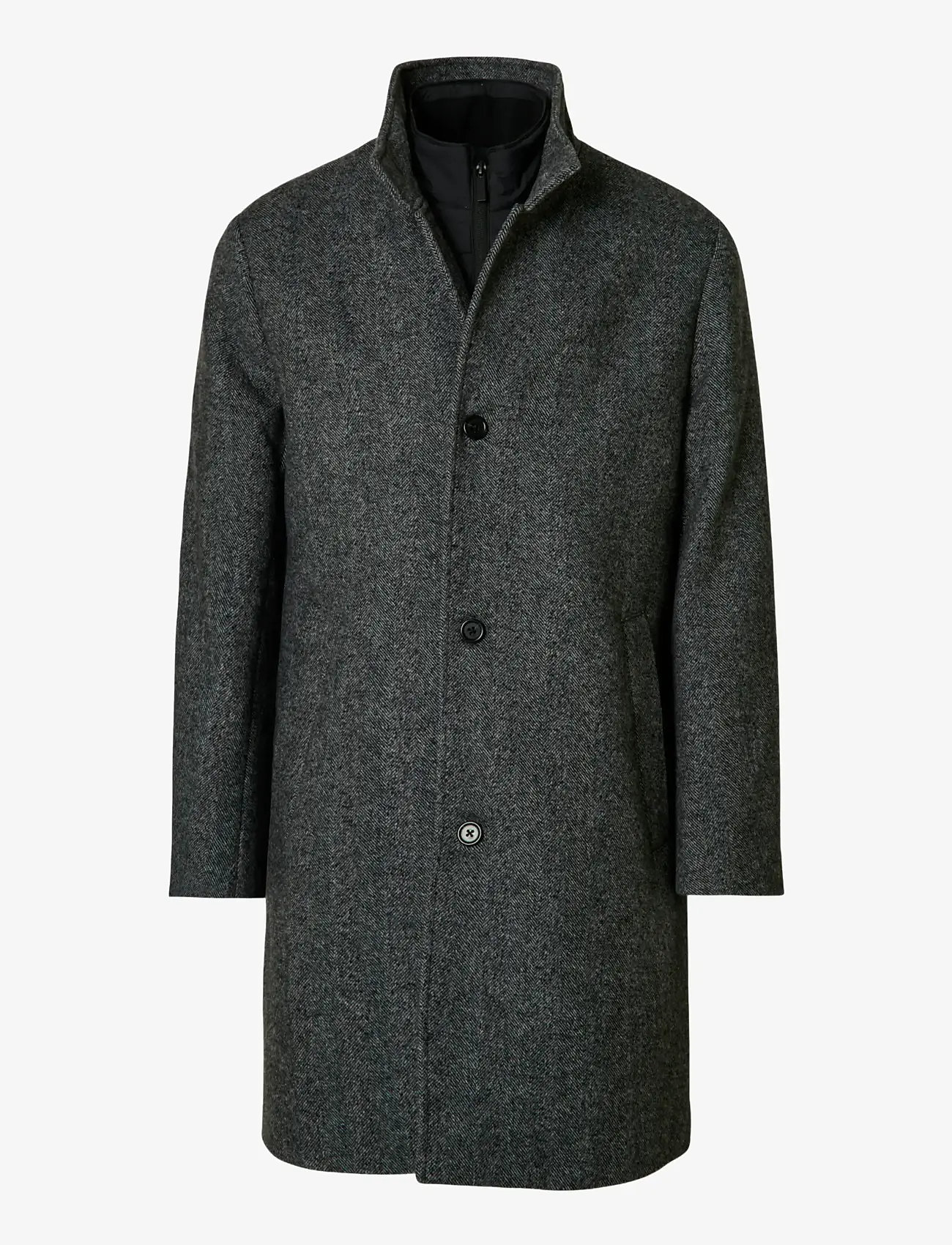 Selected - SLMRAINAR WOOL BLEND COAT NOOS - talvejoped - black - 1