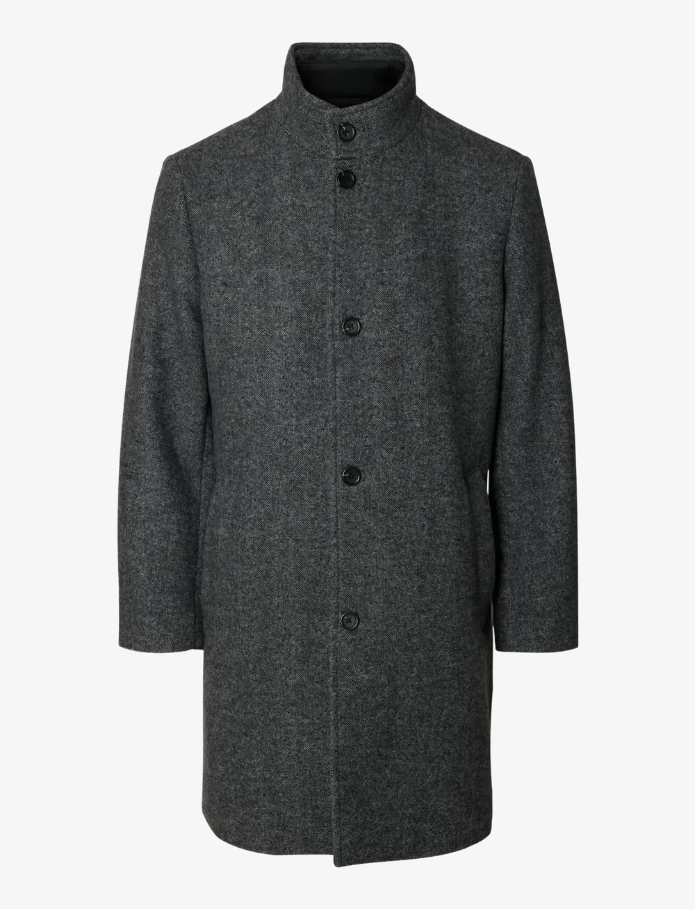 Selected - SLHRAINAR WOOL BLEND COAT NOOS - vinterjackor - black - 2