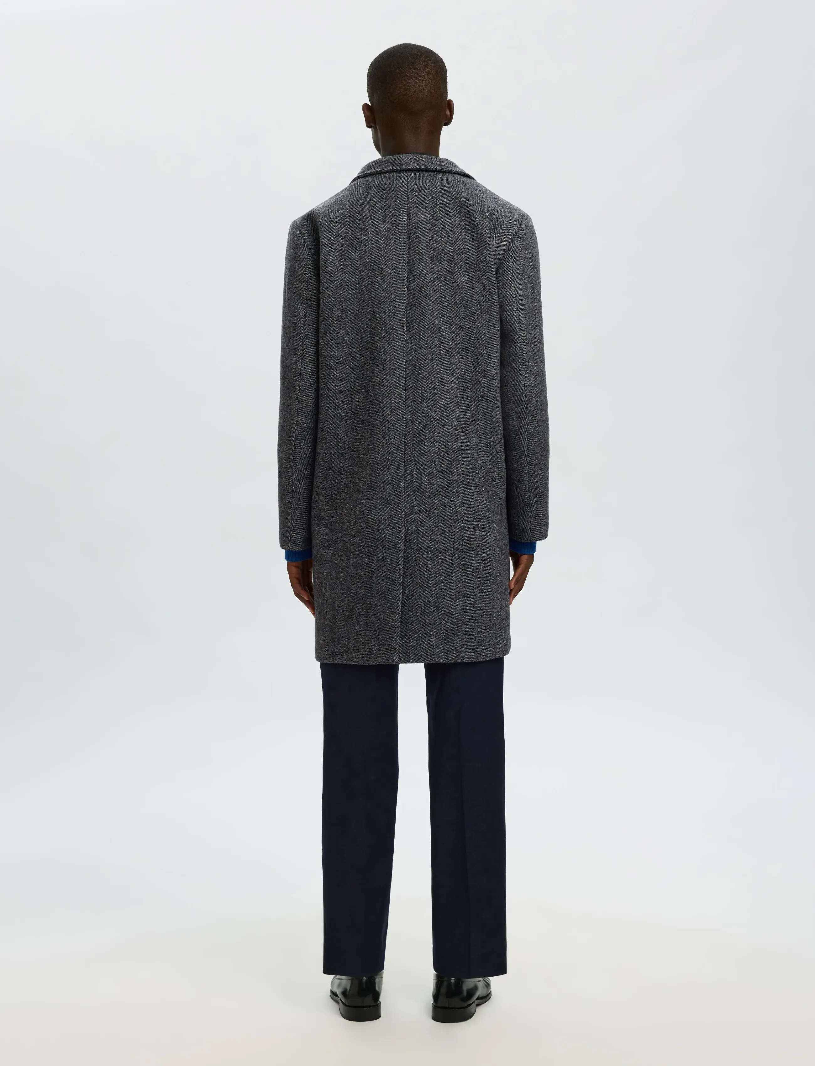 Selected - SLMRAINAR WOOL BLEND COAT NOOS - wollmäntel - black - 4