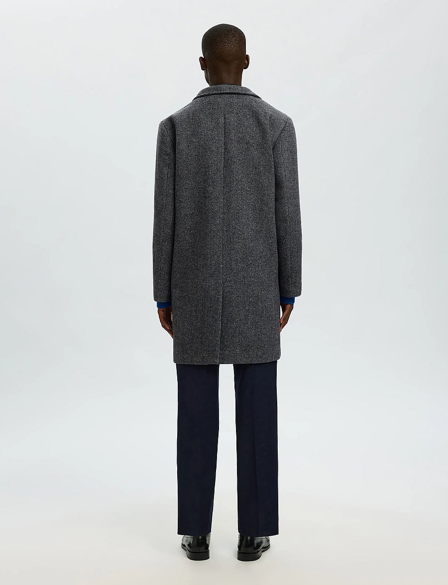 Selected - SLMRAINAR WOOL BLEND COAT NOOS - wollmäntel - black - 4