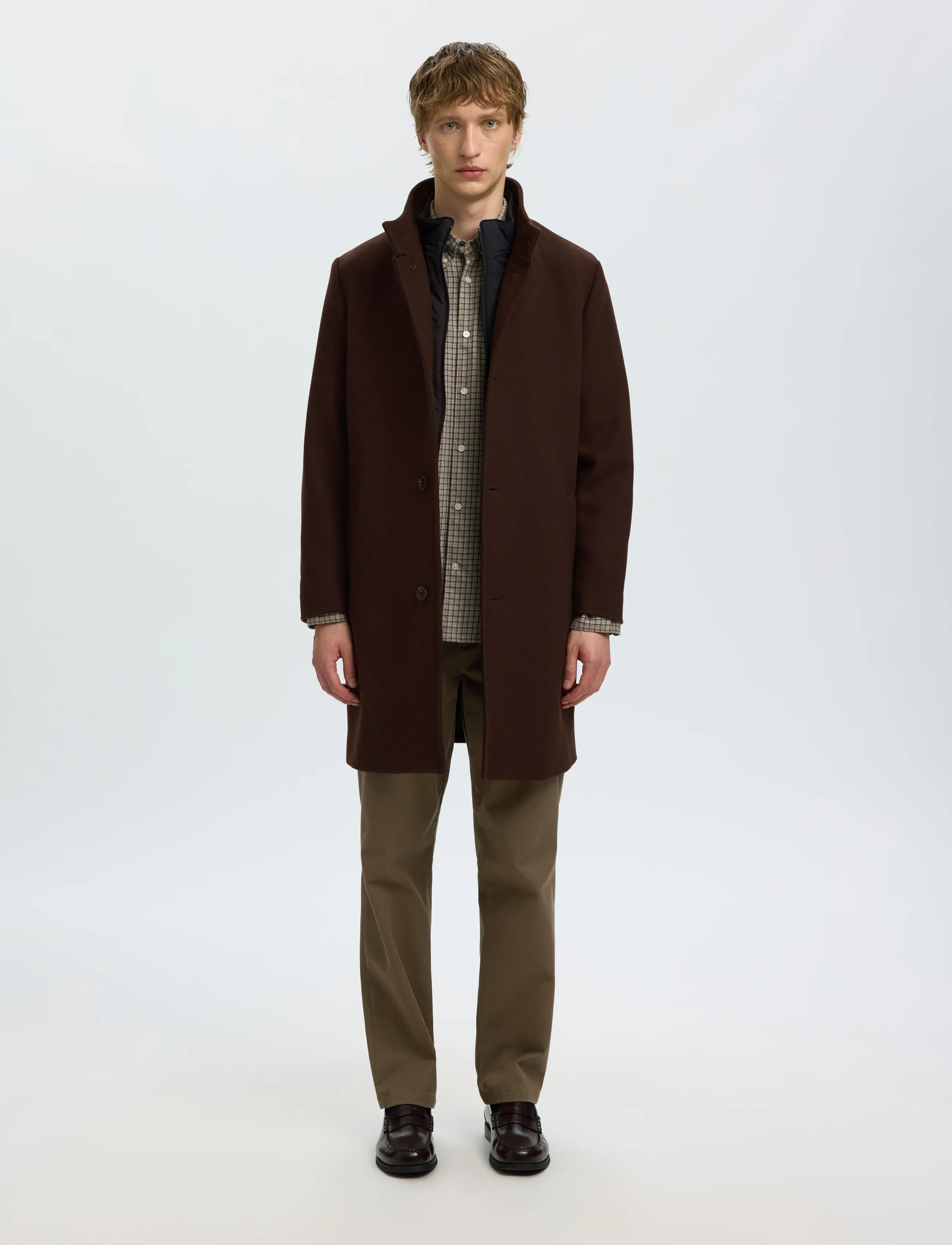 Selected SLMRAINAR WOOL BLEND COAT NOOS - Jacken & Mäntel - DELICIOSO / brown