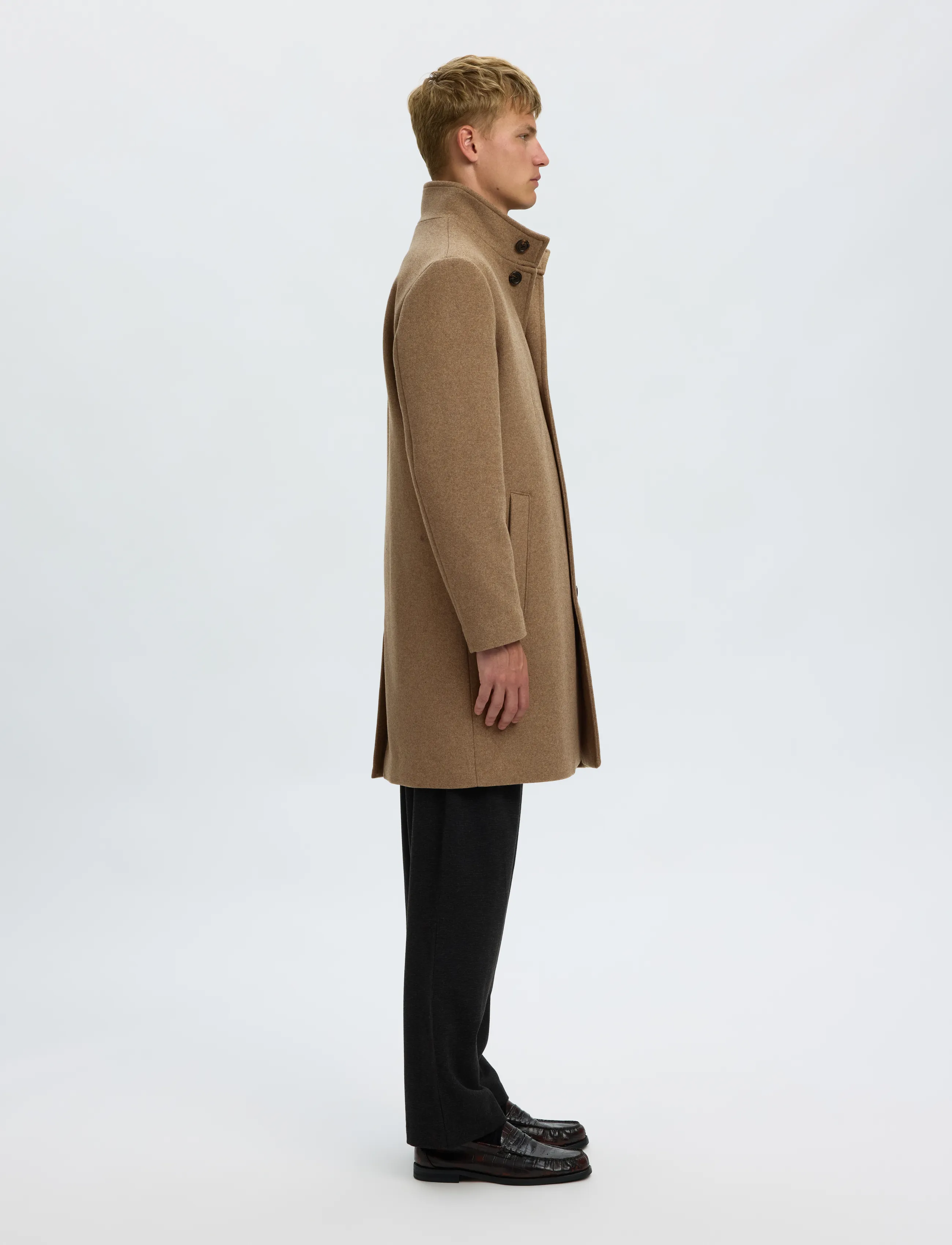 Selected - SLMRAINAR WOOL BLEND COAT NOOS - ullrockar - fallen rock - 5
