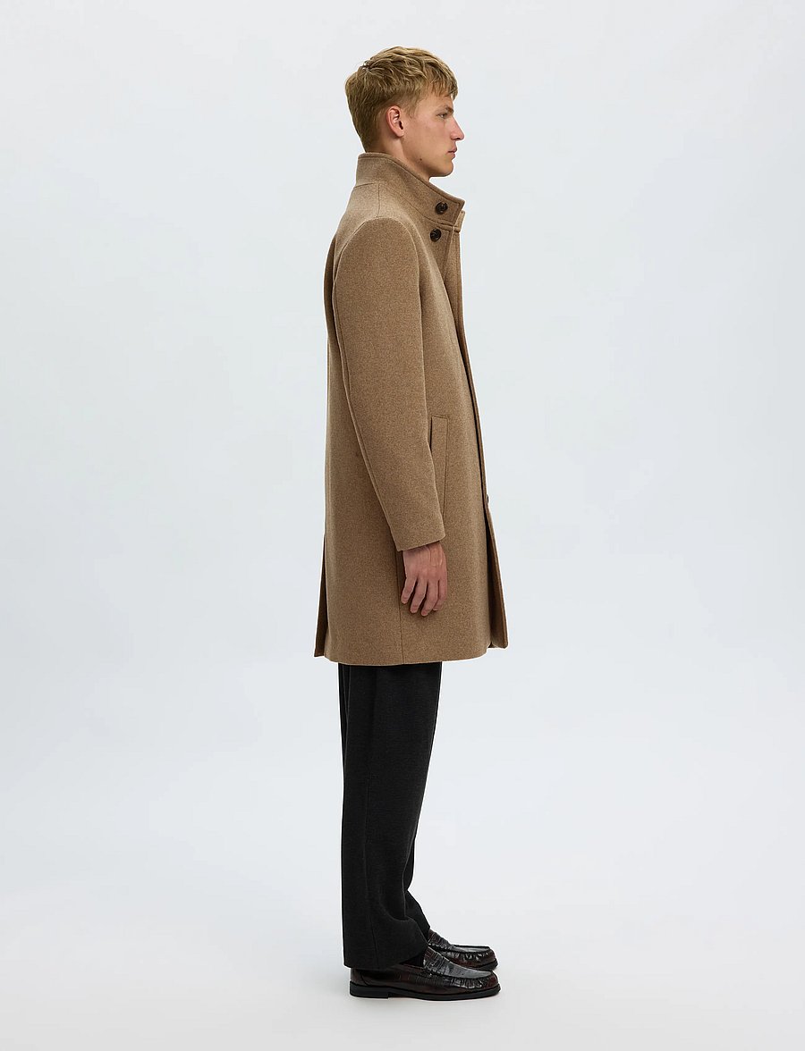 Selected - SLMRAINAR WOOL BLEND COAT NOOS - ullrockar - fallen rock - 5