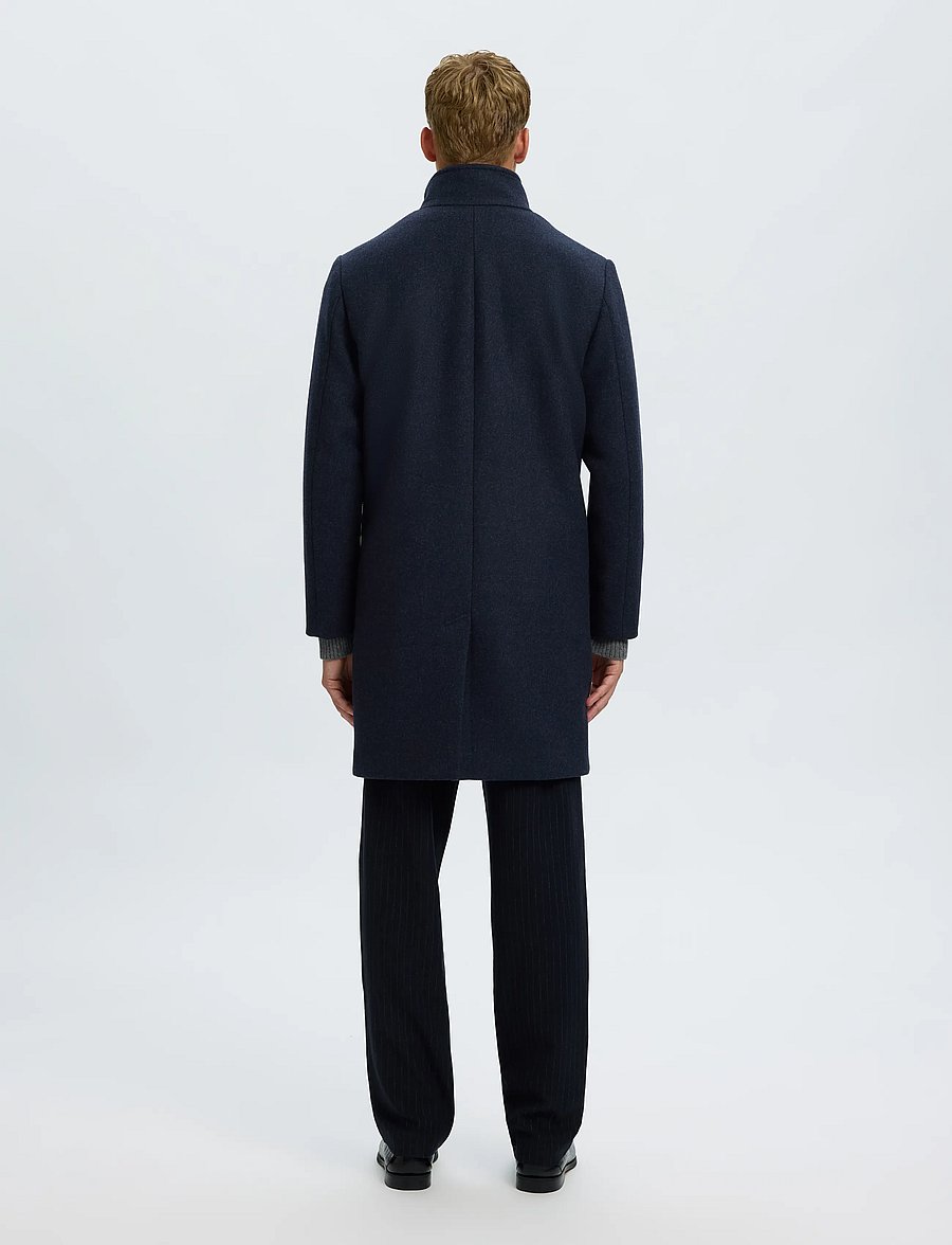 Selected - SLMRAINAR WOOL BLEND COAT NOOS - ullrockar - sky captain - 2