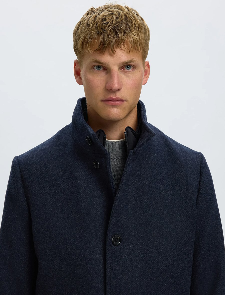 Selected - SLMRAINAR WOOL BLEND COAT NOOS - ullrockar - sky captain - 3
