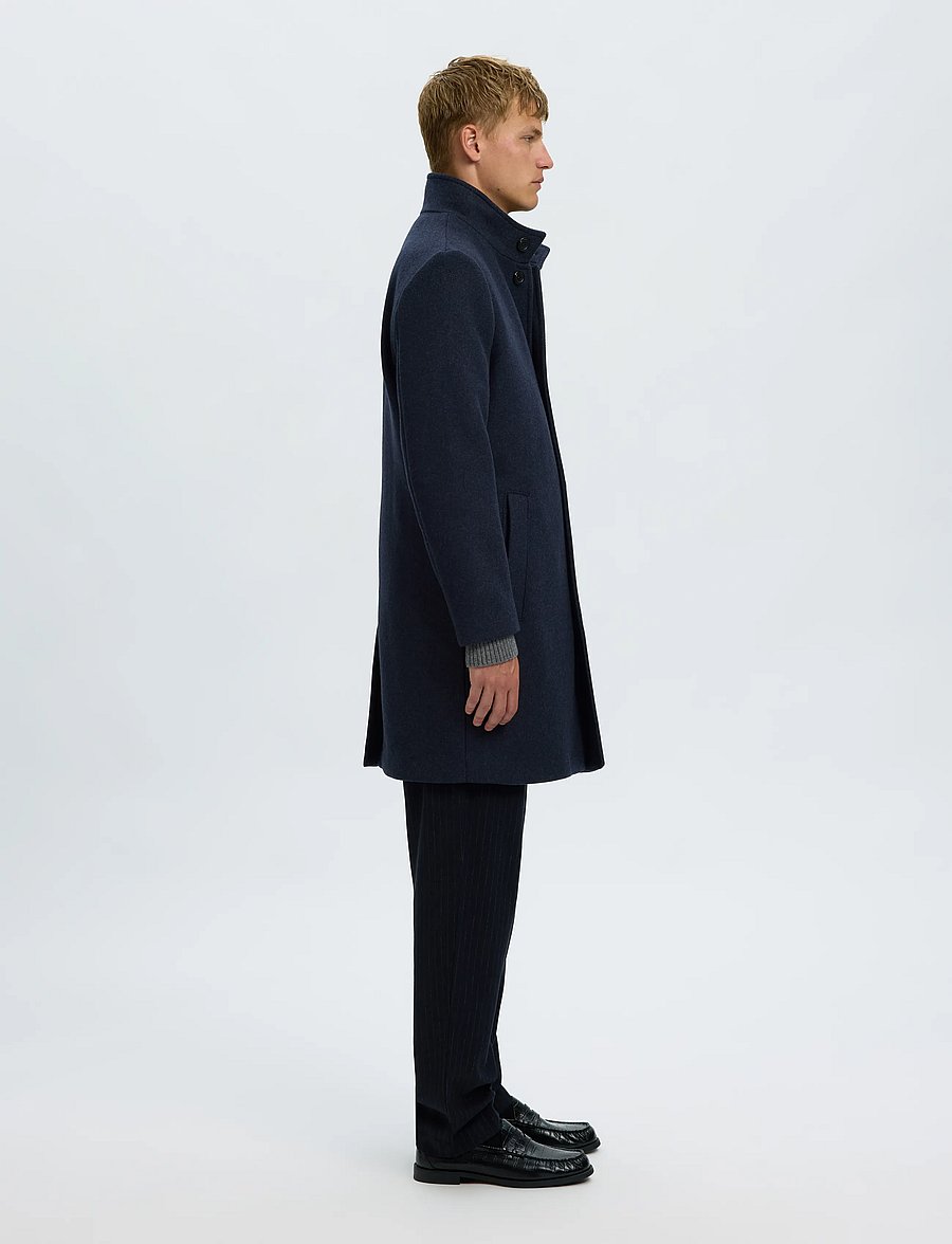 Selected - SLMRAINAR WOOL BLEND COAT NOOS - ullrockar - sky captain - 4