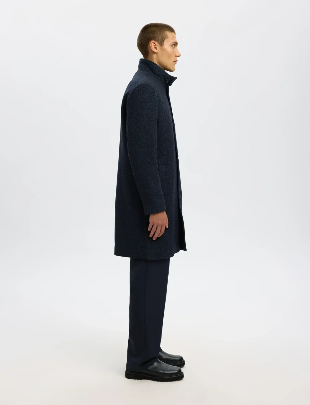 Selected - SLHRAINAR WOOL BLEND COAT NOOS - vinterjackor - sky captain - 3