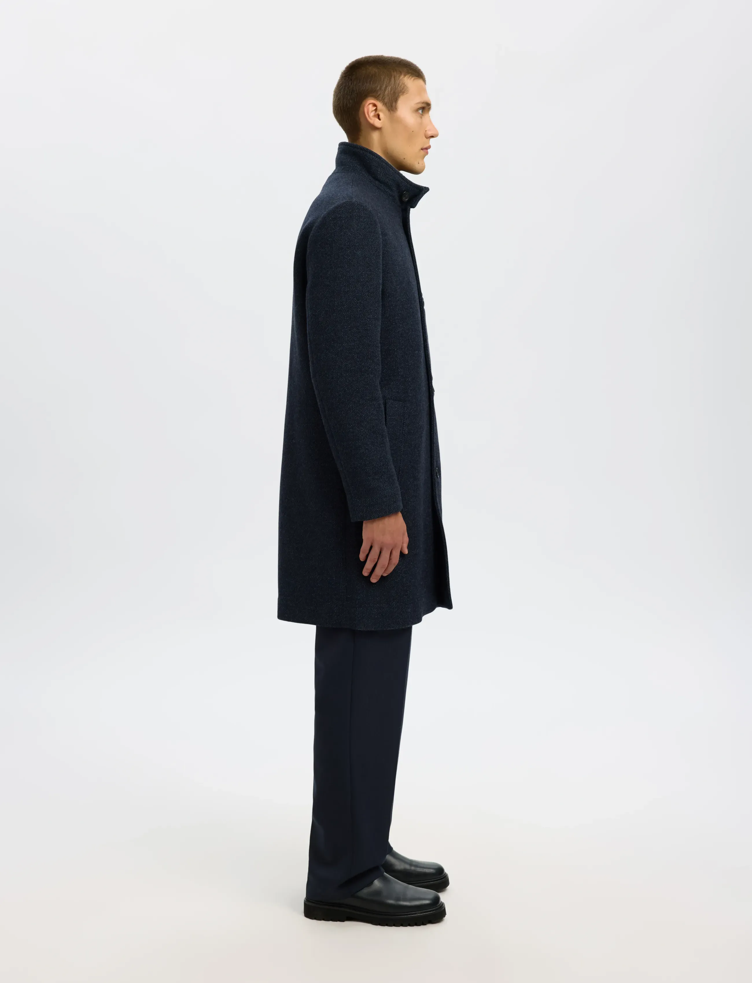 Selected - SLMRAINAR WOOL BLEND COAT NOOS - uldfrakker - sky captain - 3