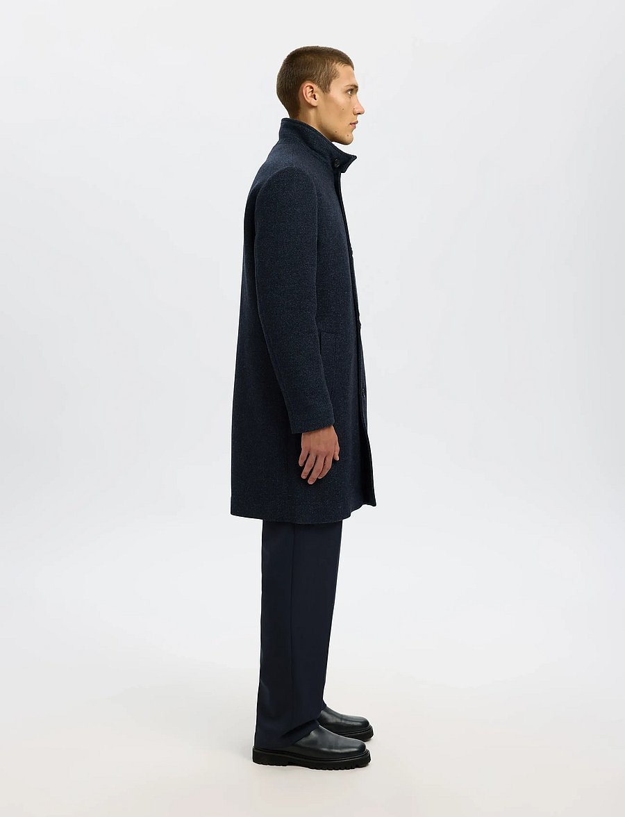Selected - SLMRAINAR WOOL BLEND COAT NOOS - uldfrakker - sky captain - 3