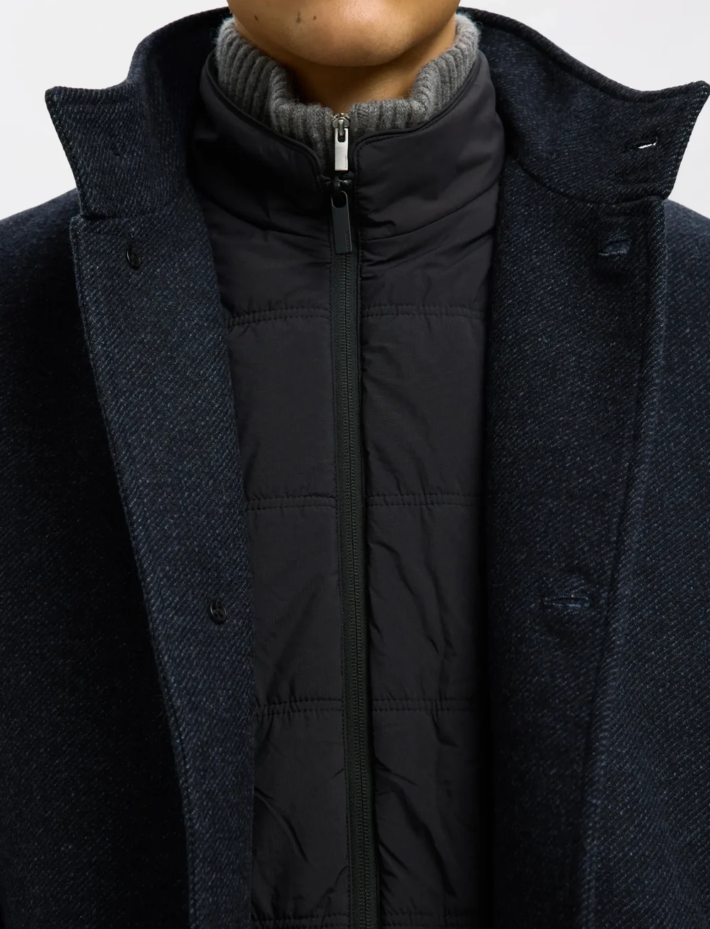 Selected - SLHRAINAR WOOL BLEND COAT NOOS - vinterjackor - sky captain - 5