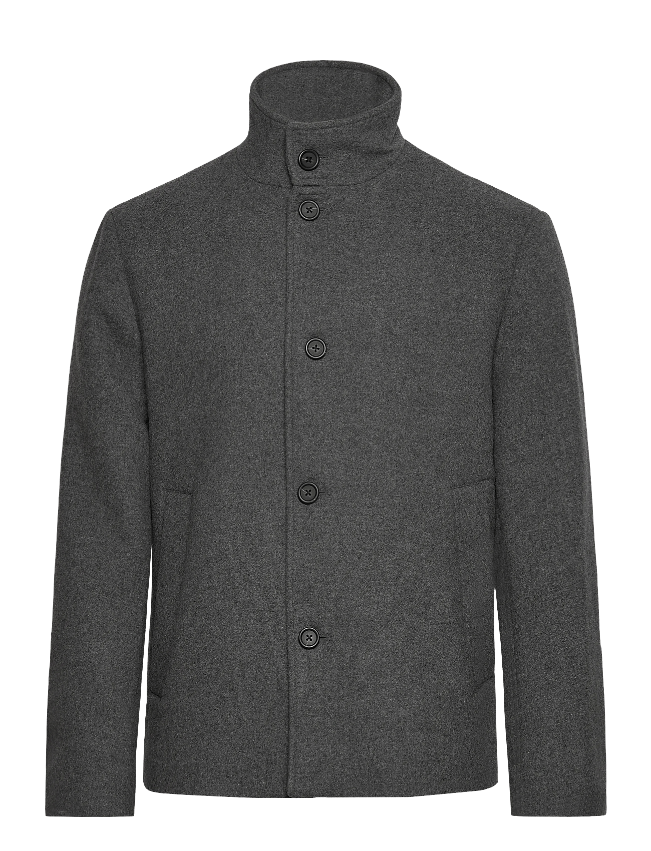 SLHRAINAR WOOL BLEND JACKET NOOS - GREY MELANGE