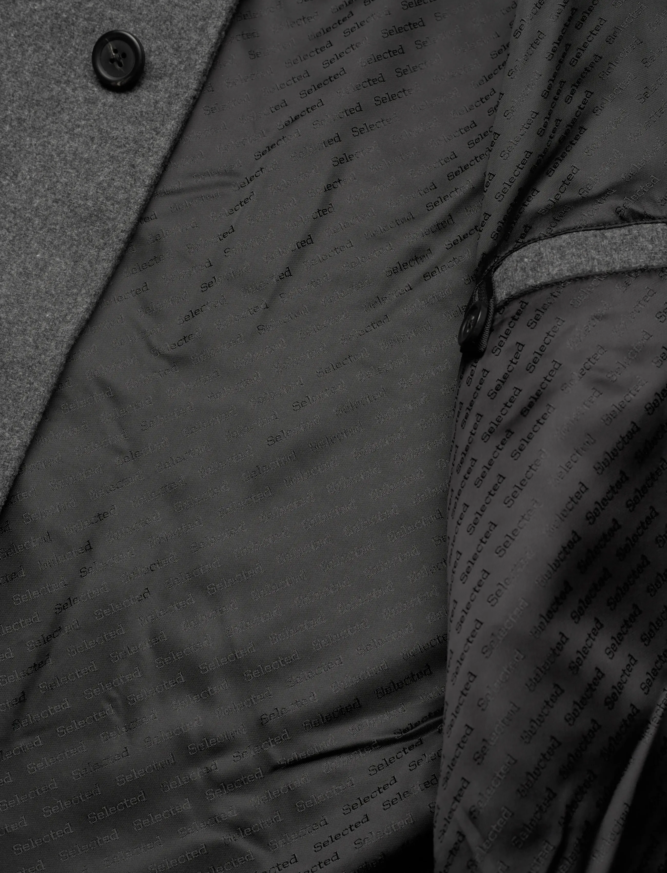 Selected - SLHRAINAR WOOL BLEND JACKET NOOS - jakkar - grey melange - 4
