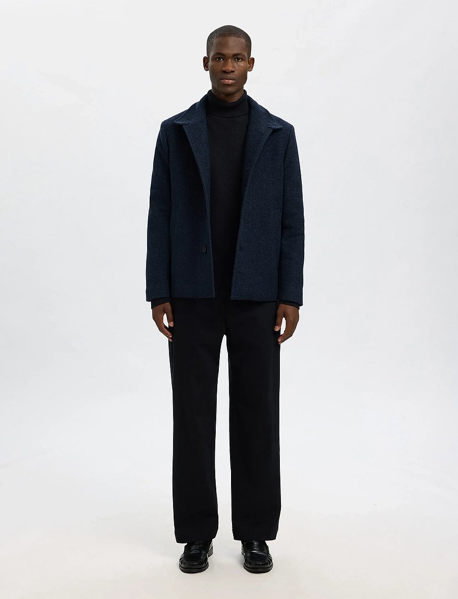 Selected - SLHRAINAR WOOL BLEND JACKET NOOS - jackor - sky captain - 0