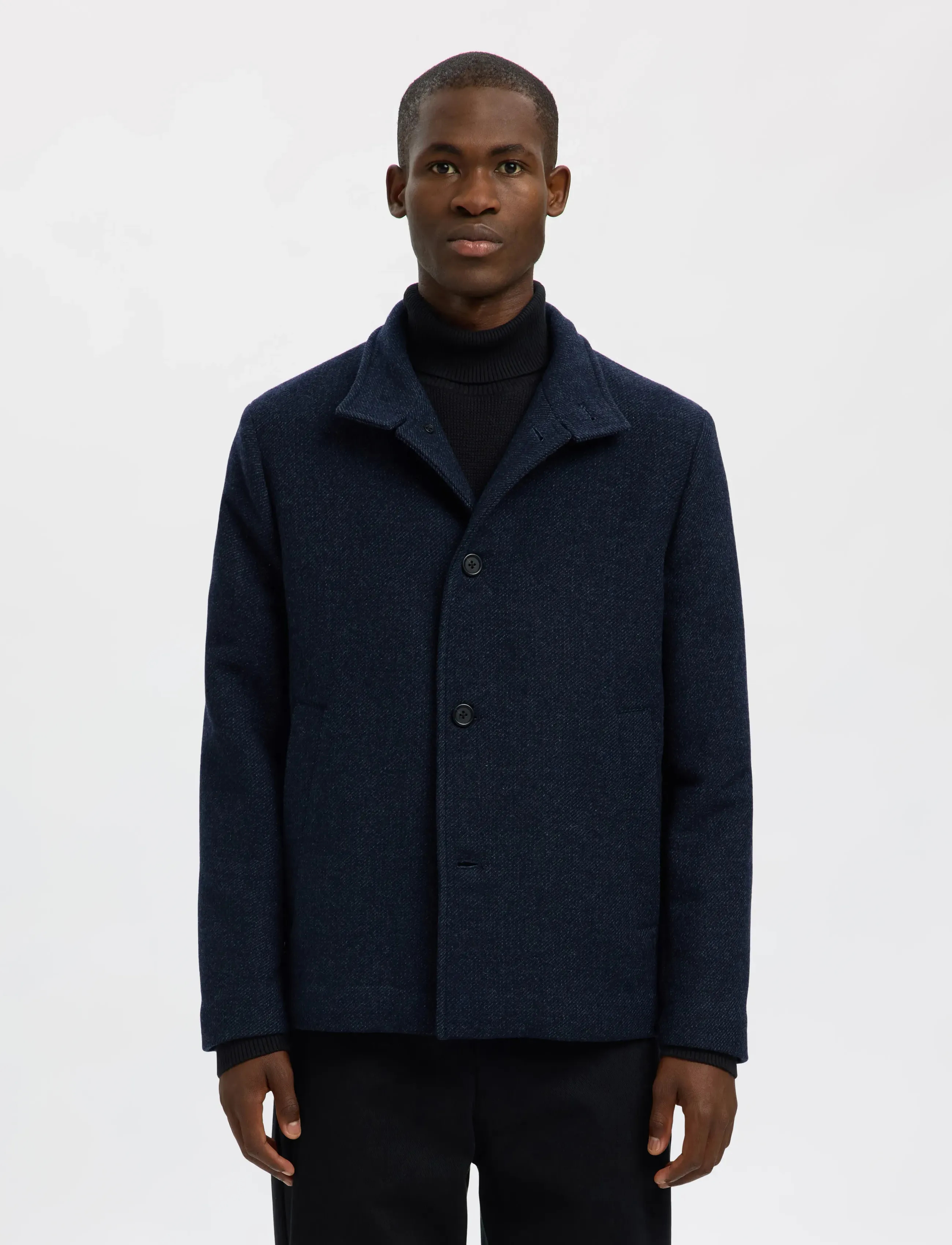 Selected - SLHRAINAR WOOL BLEND JACKET NOOS - jackets - sky captain - 4