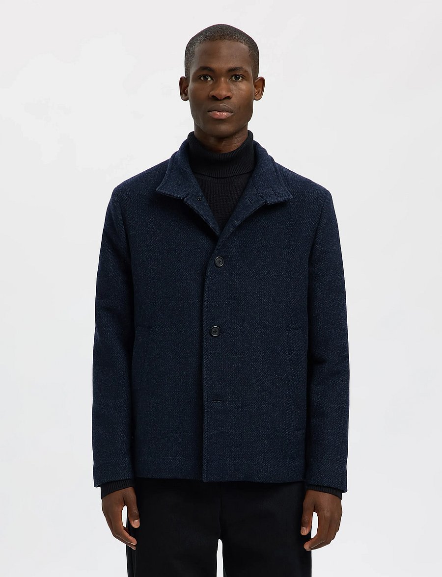 Selected - SLHRAINAR WOOL BLEND JACKET NOOS - jackor - sky captain - 4