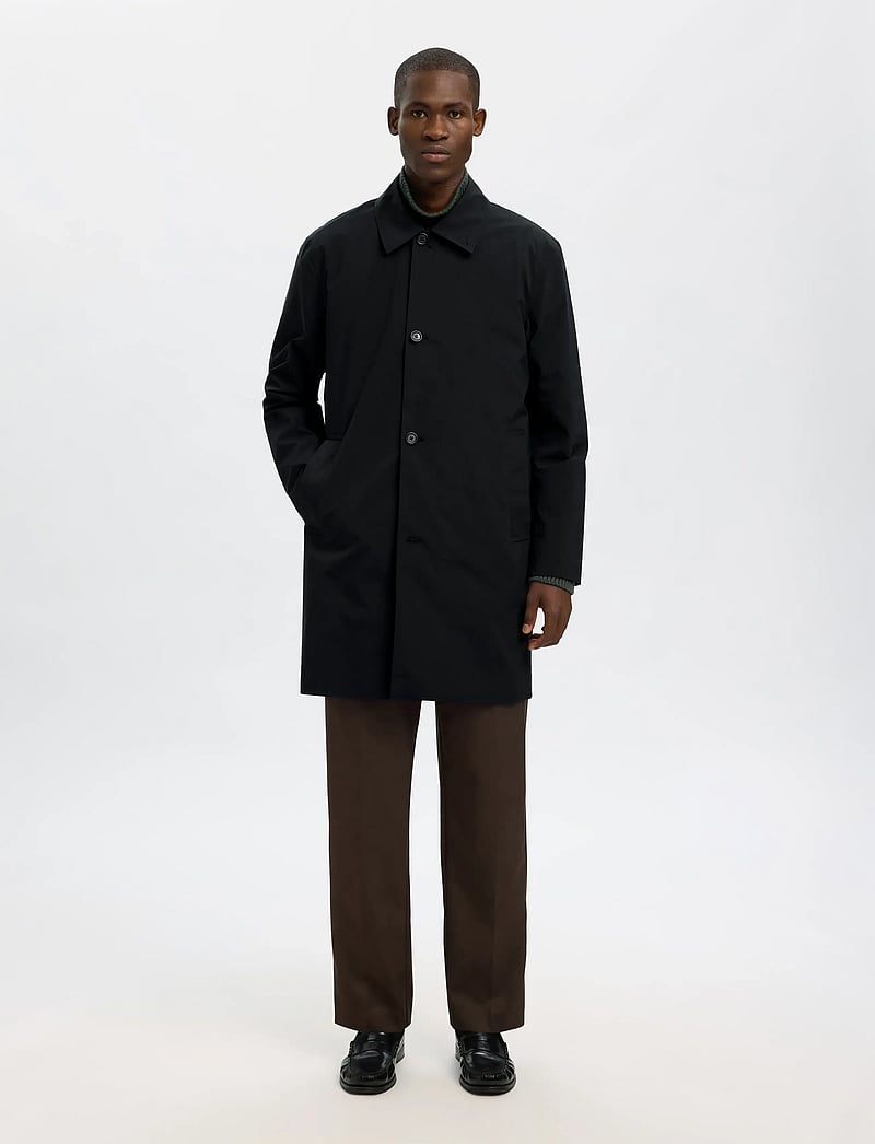 Selected - SLHSILAS URBAN TECH CARCOAT - leichte mäntel - black - 5