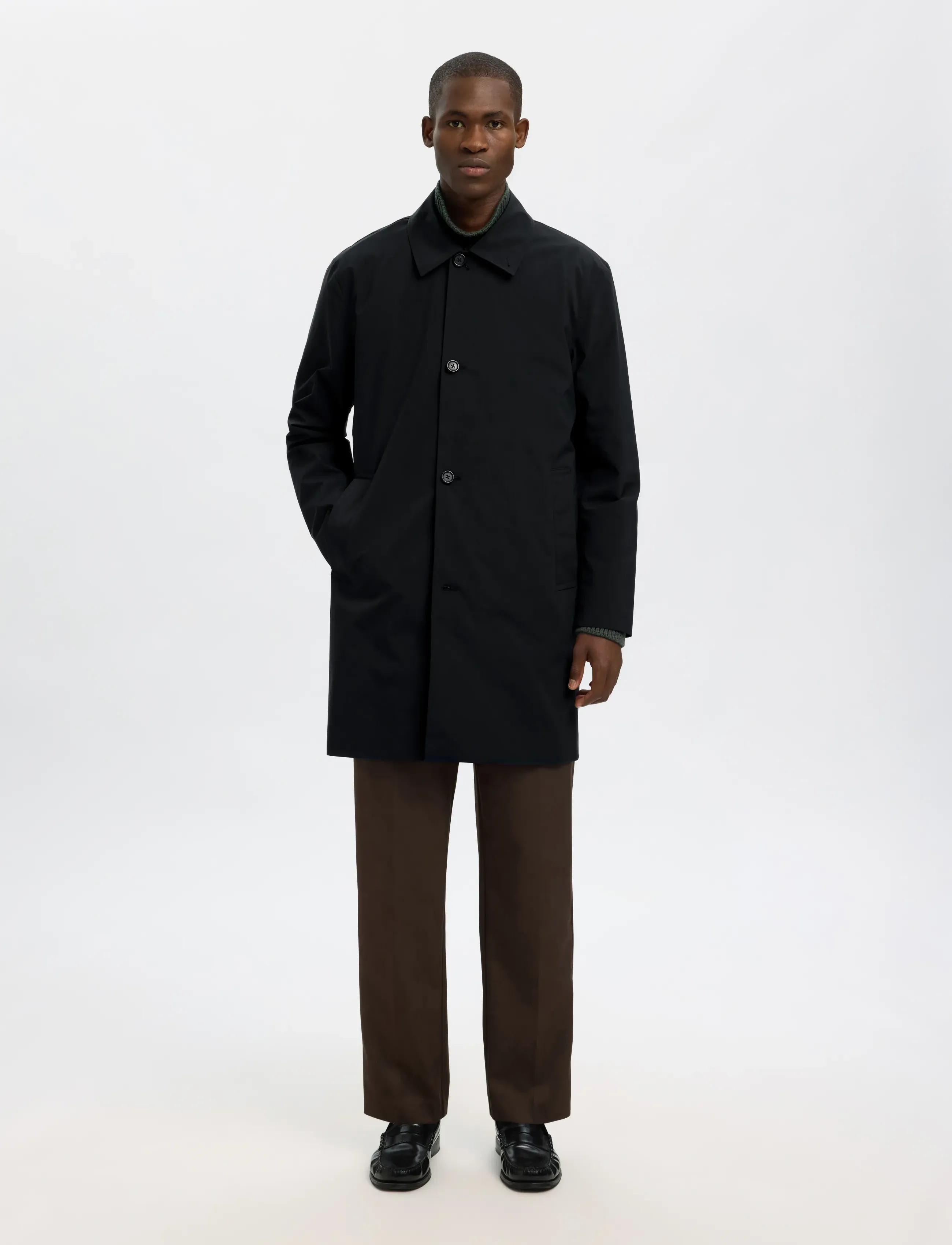 Selected - SLHSILAS URBAN TECH CARCOAT - kevyet päällystakit - black - 5