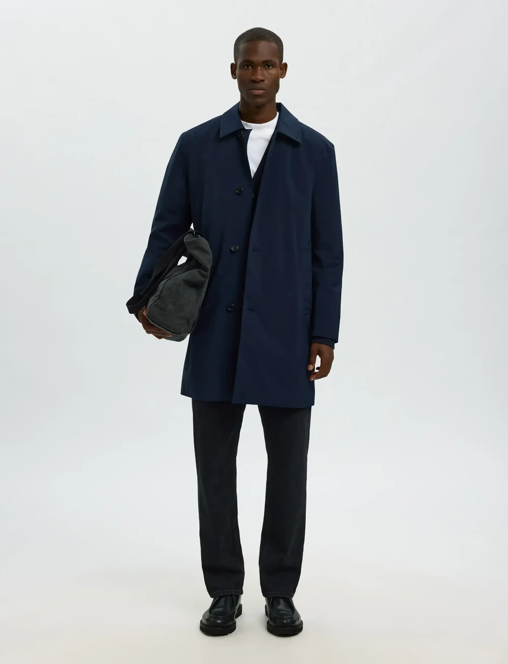 Selected - SLHSILAS URBAN TECH CARCOAT - tunna rockar - sky captain - 4