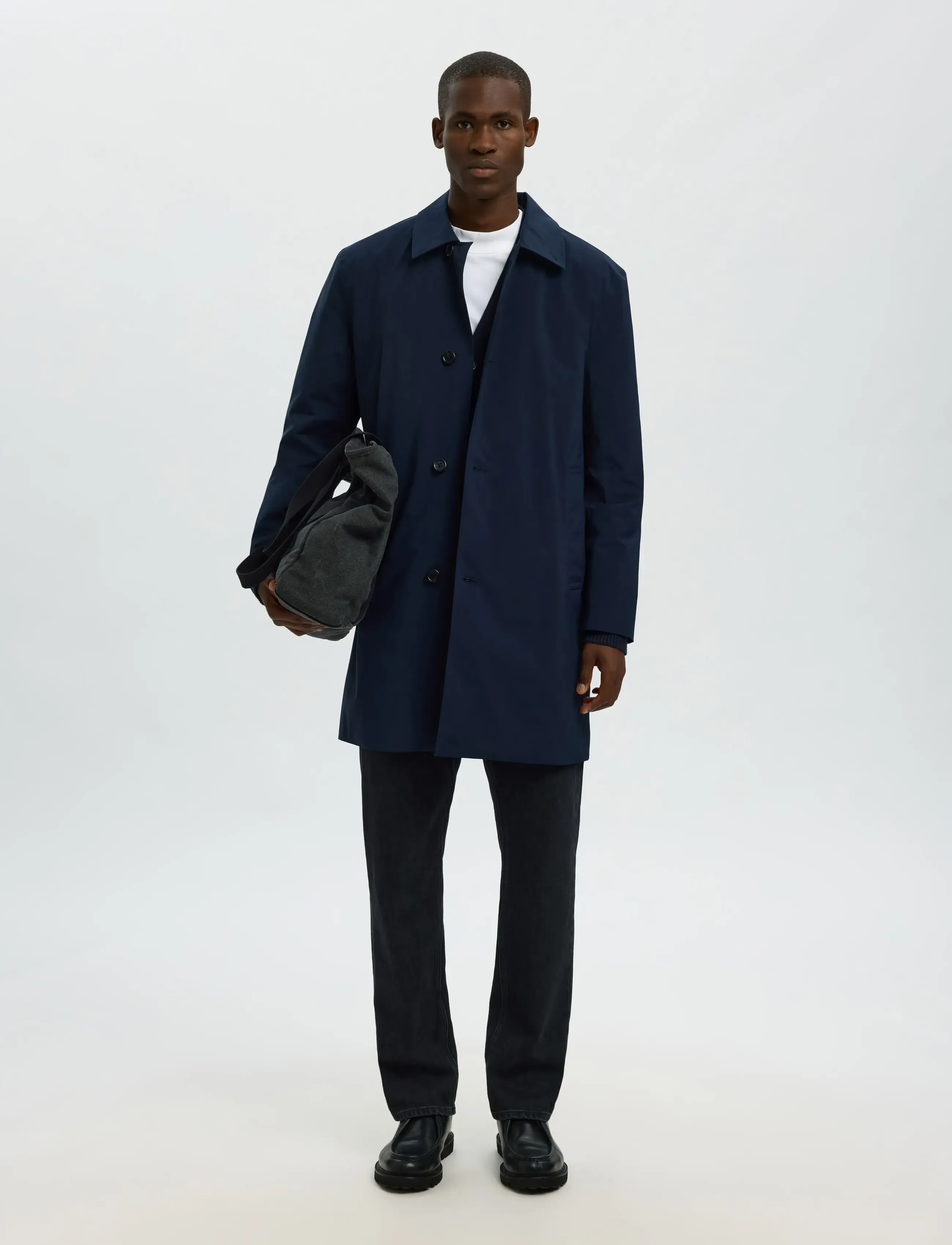 Selected - SLHSILAS URBAN TECH CARCOAT - ploni paltai - sky captain - 4