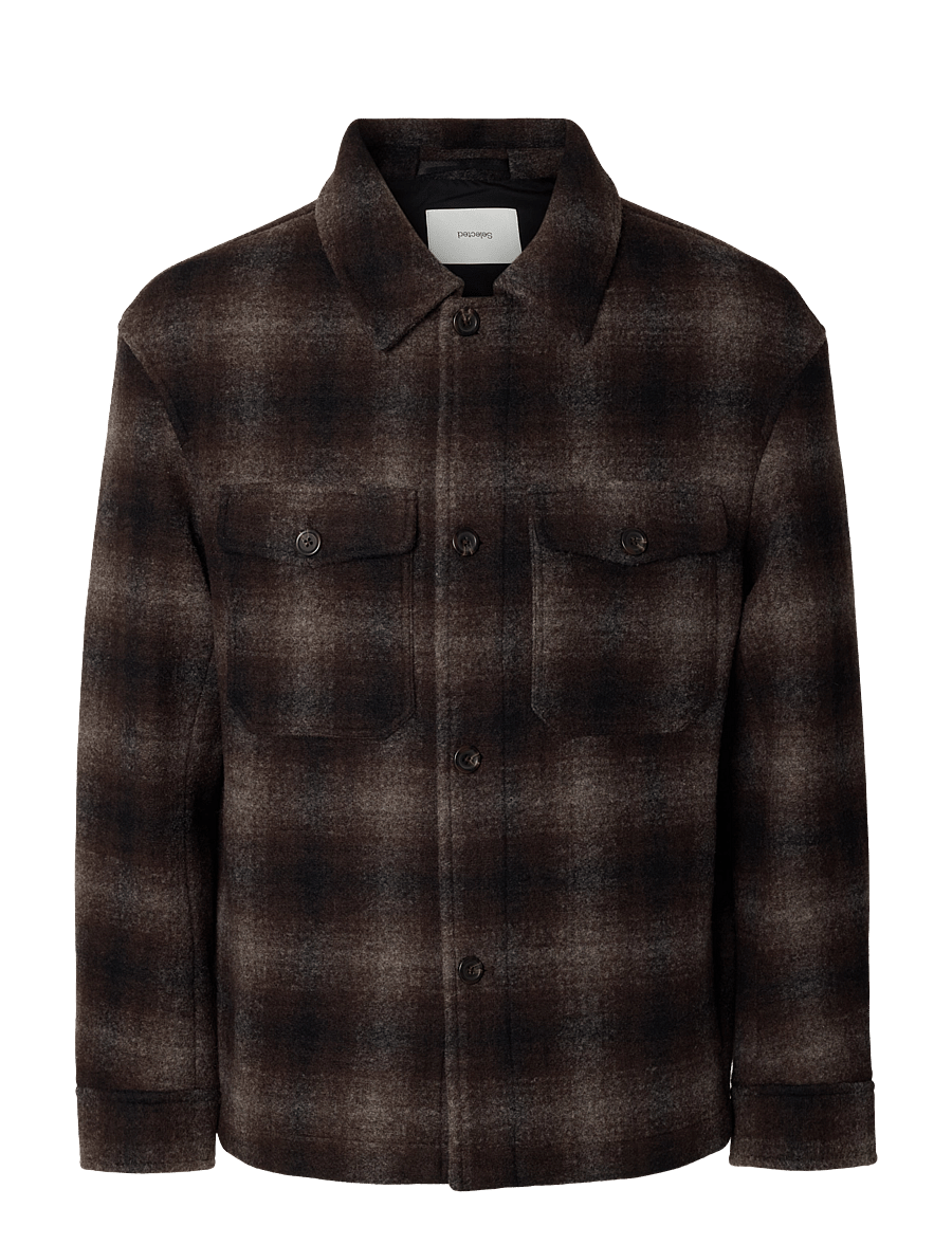 Selected - SLMMITCH WOOL BLEND SHACKET NOOS - shop efter anledning - delicioso - 1