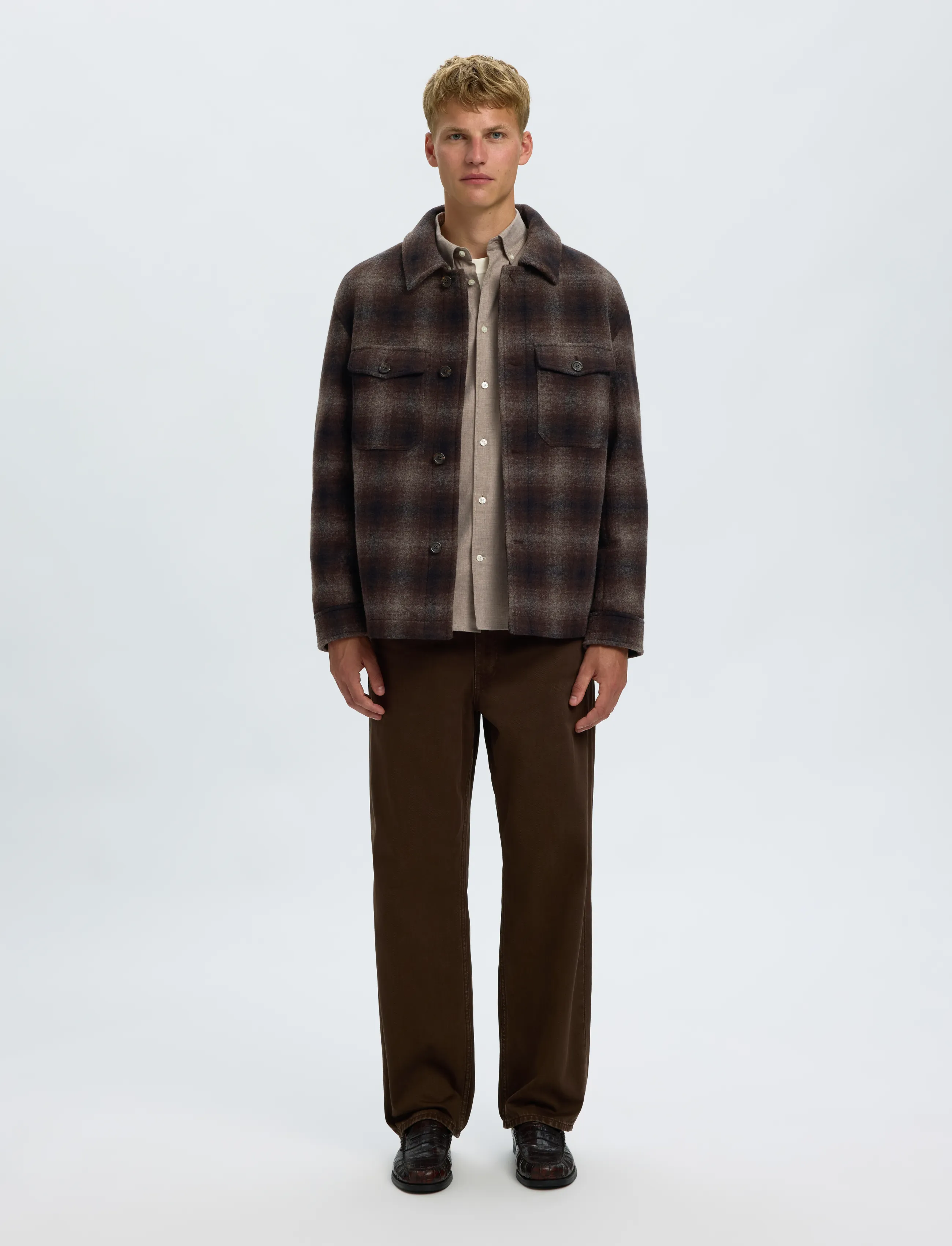 Selected - SLMMITCH WOOL BLEND SHACKET NOOS - shop efter anledning - delicioso - 3